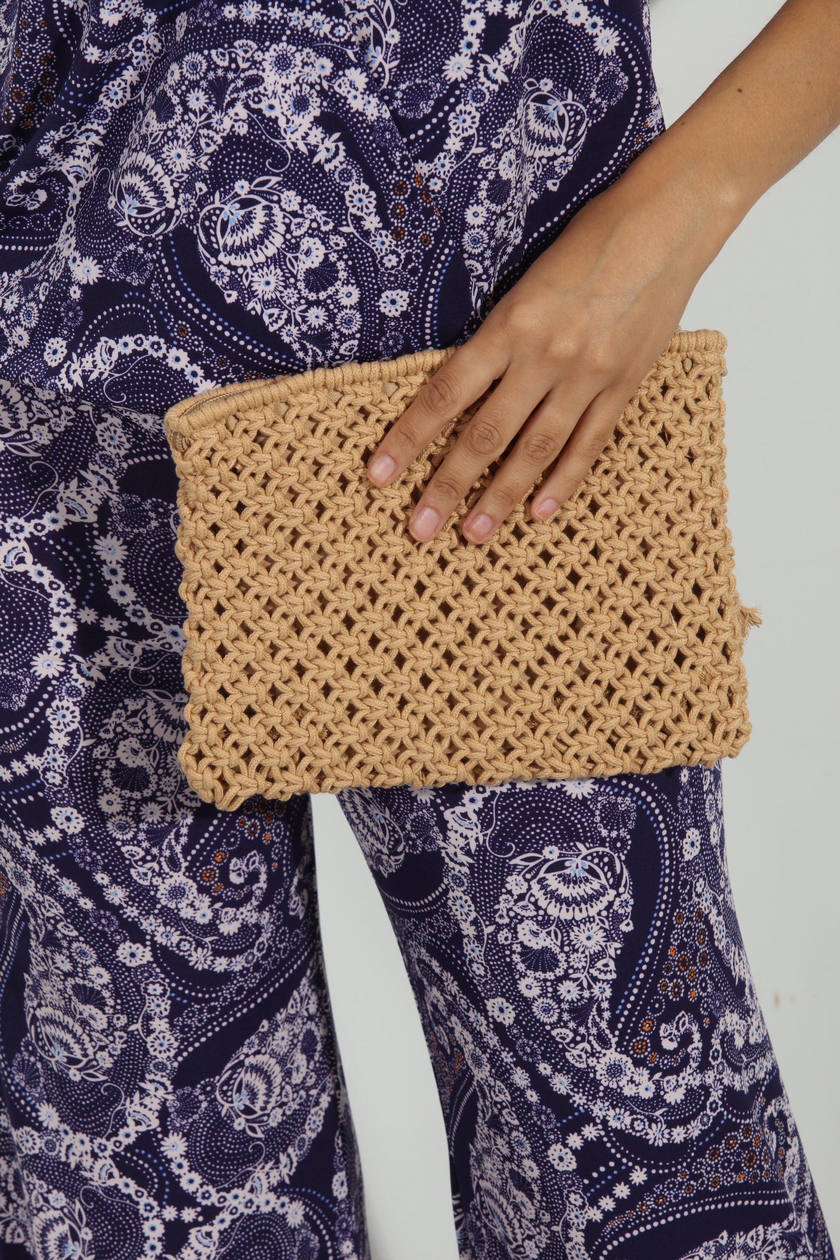 Vacay Woven Soft Clutch