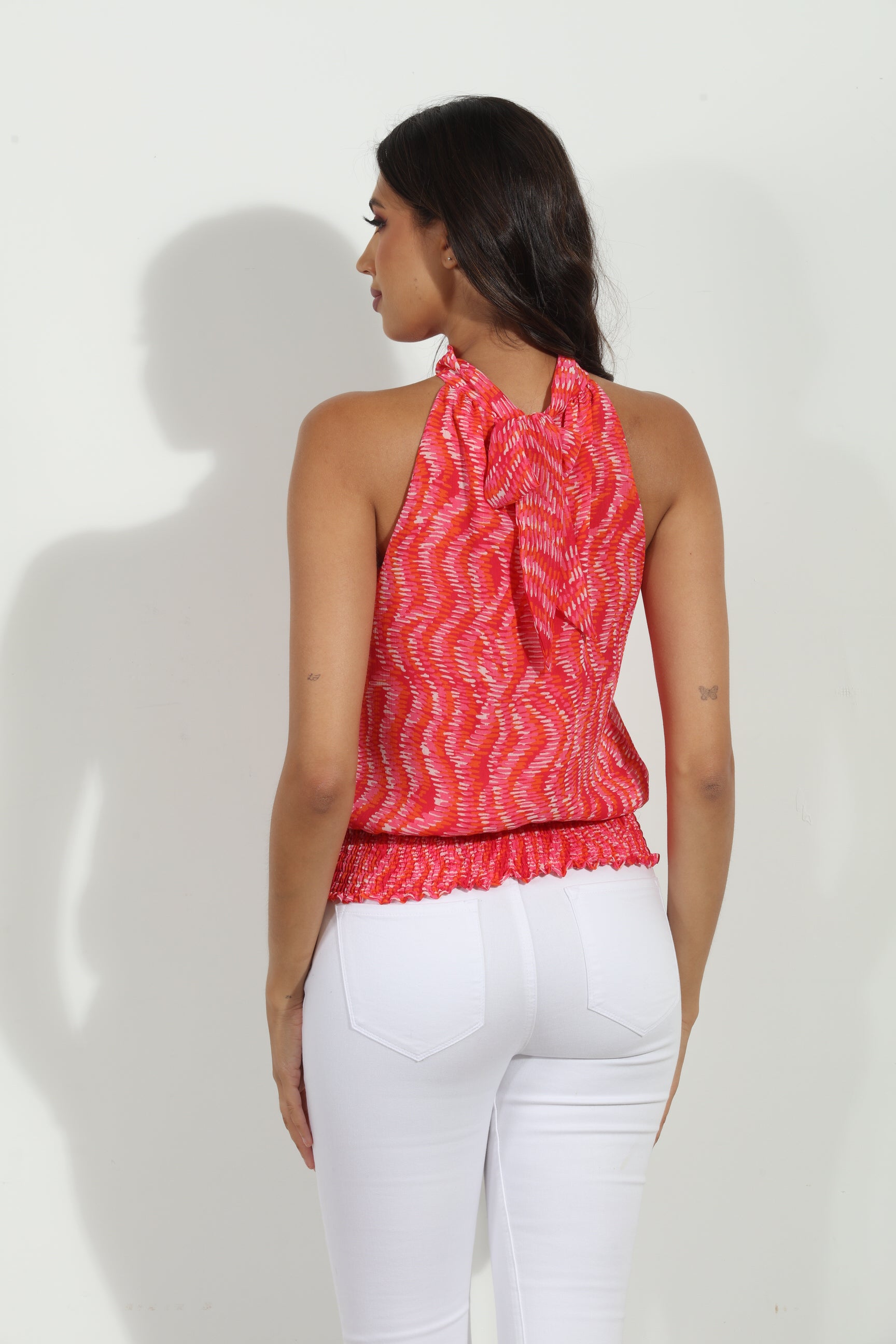 Inca Chiffon Banded Halter Top