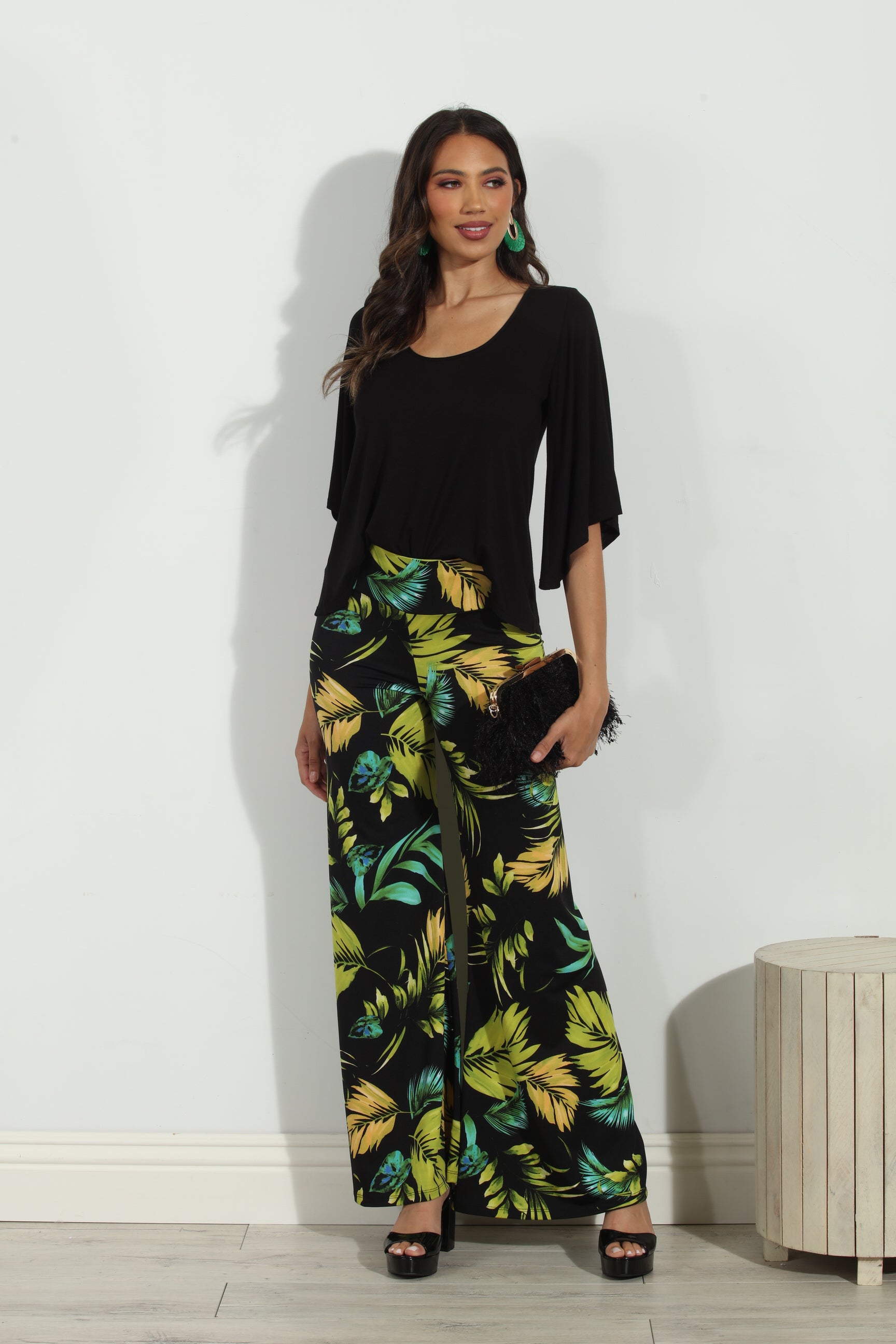 Palmera Stretch Flare Leg Pants-FINAL SALE