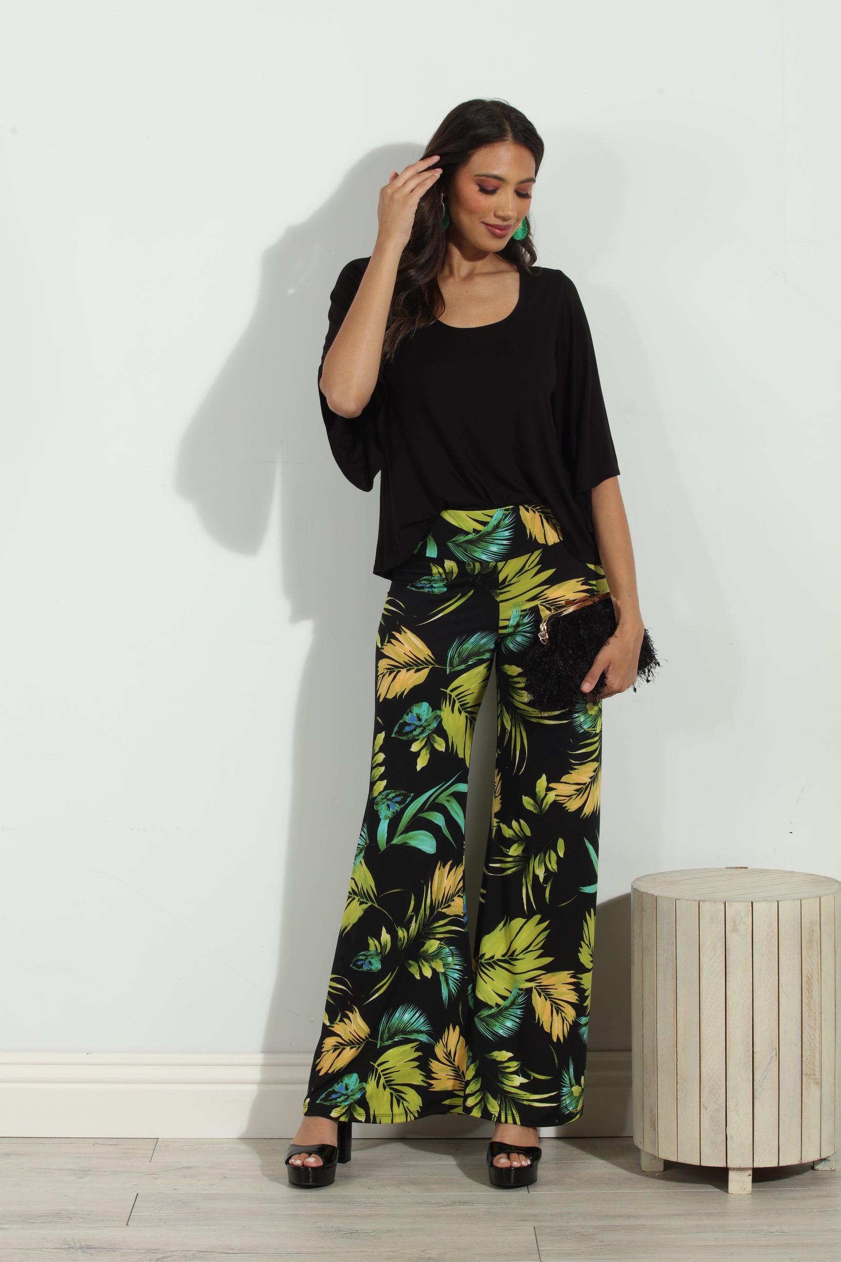 Palmera Stretch Flare Leg Pants-FINAL SALE