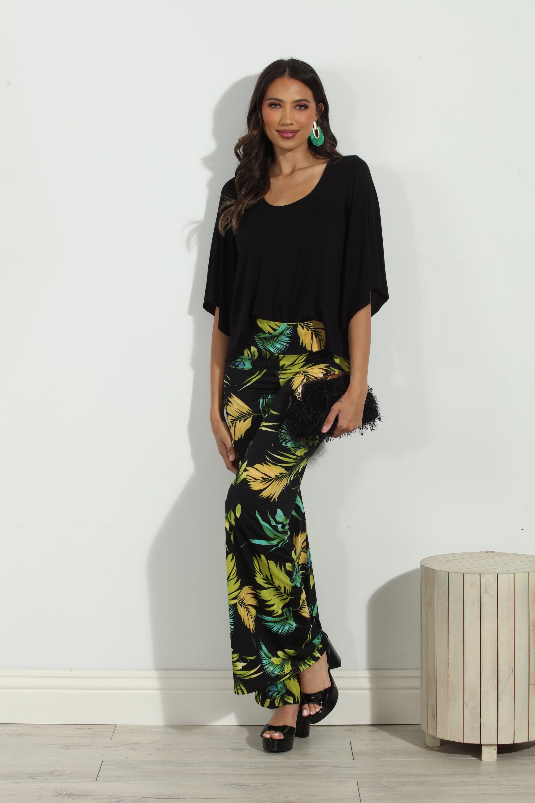 Palmera Stretch Flare Leg Pants-FINAL SALE