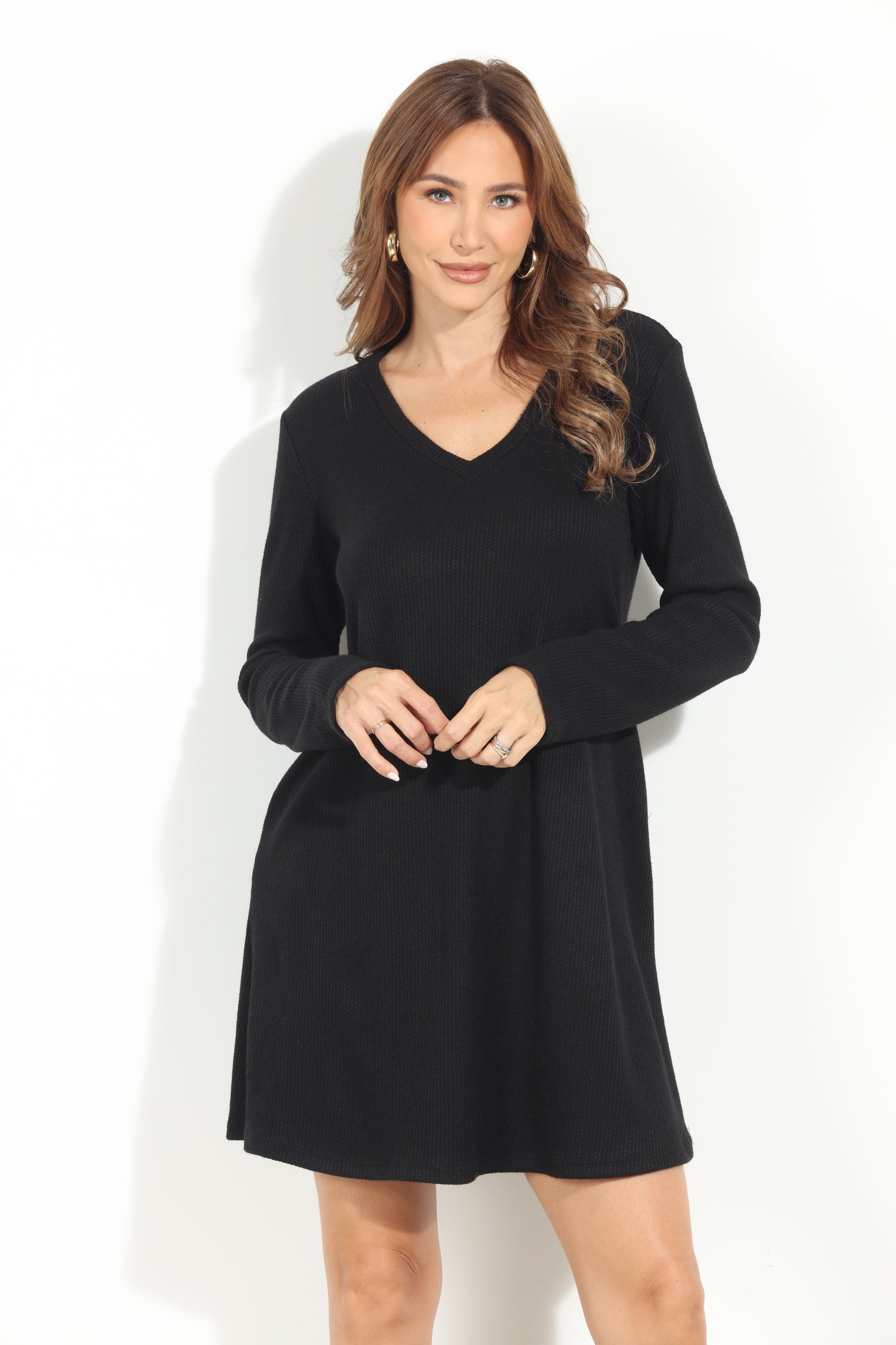 Black Cashmere Knit Dress