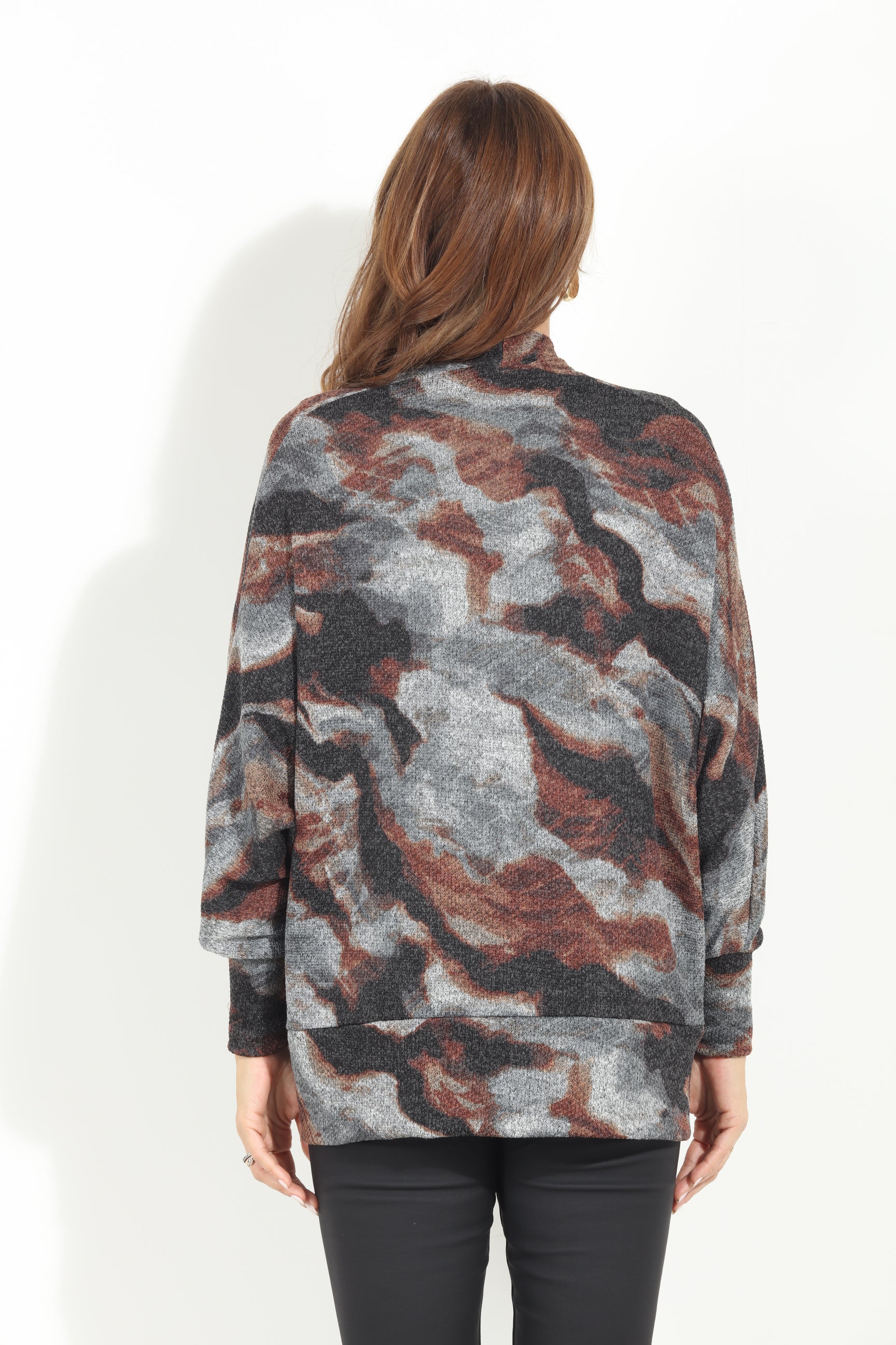 Sierra Hacci Knit Draped Cardigan