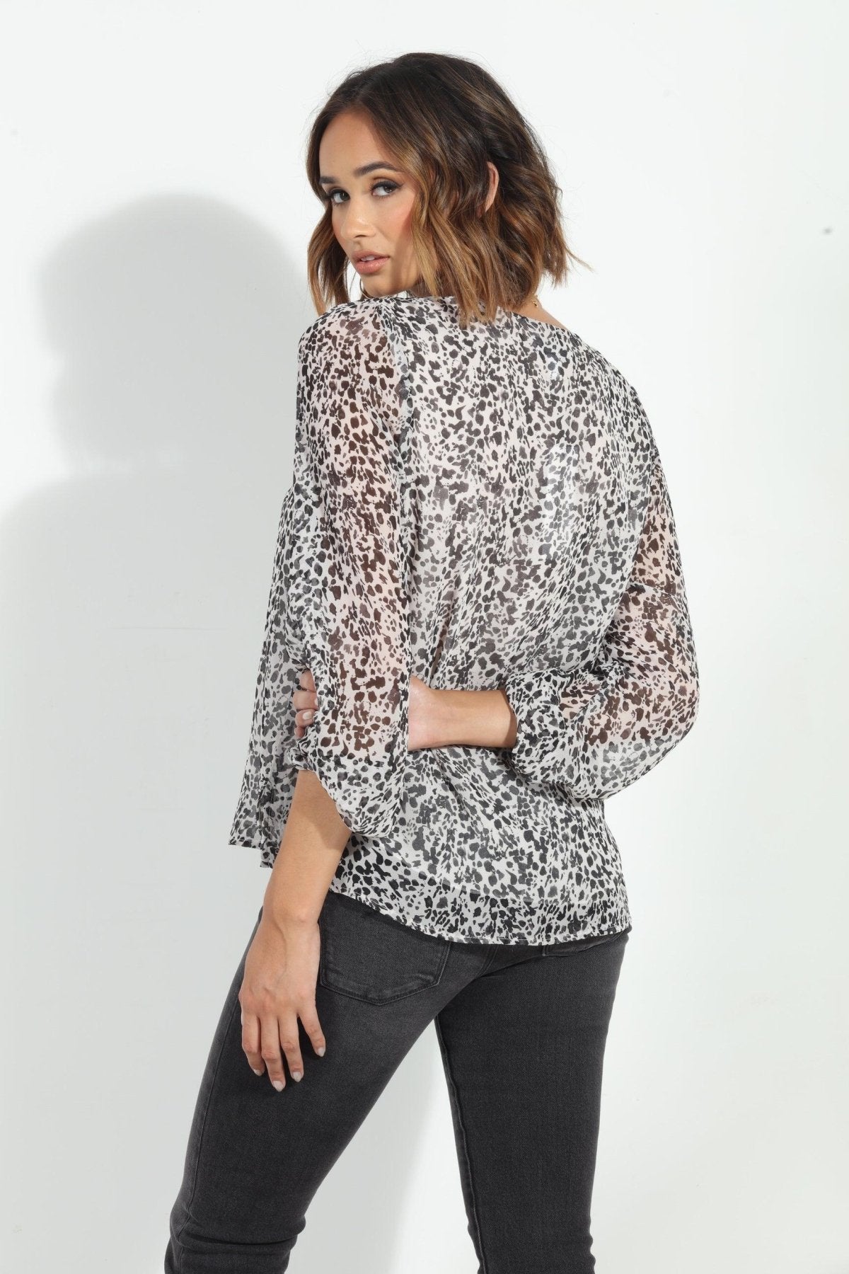Ellyn Sweetheart Chiffon Blouse-FINAL SALE