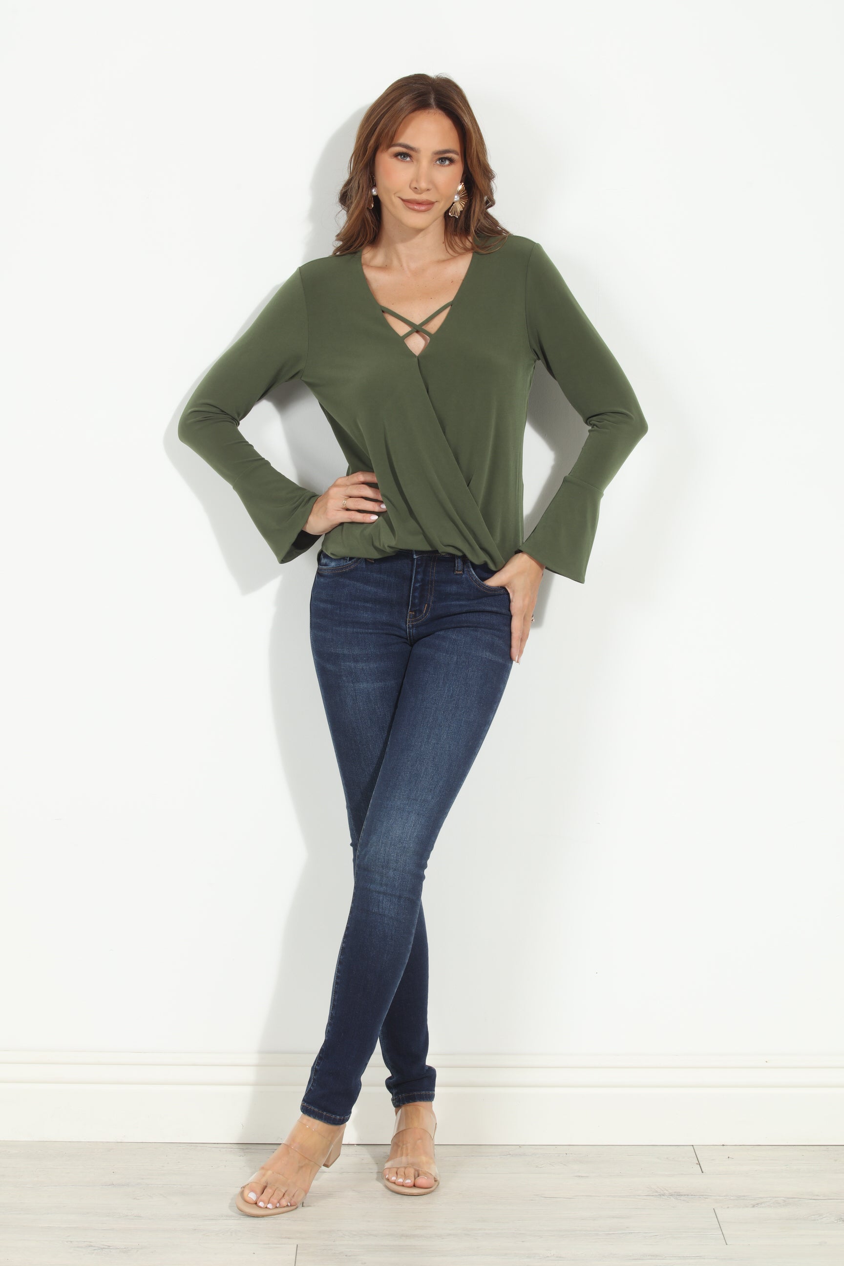 Olive ITY Surplice X Top-BEST SELLER