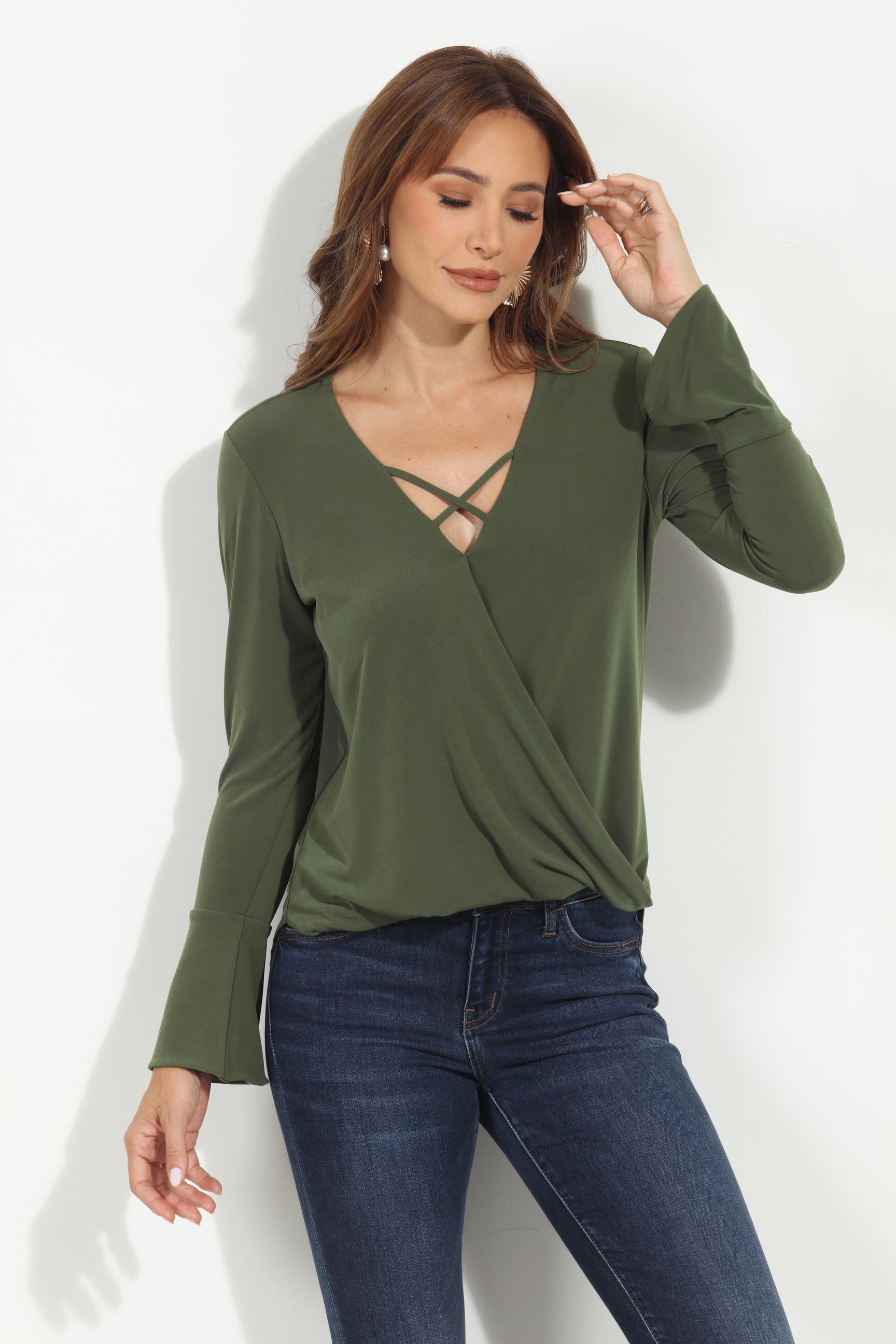 Olive ITY Surplice X Top-BEST SELLER