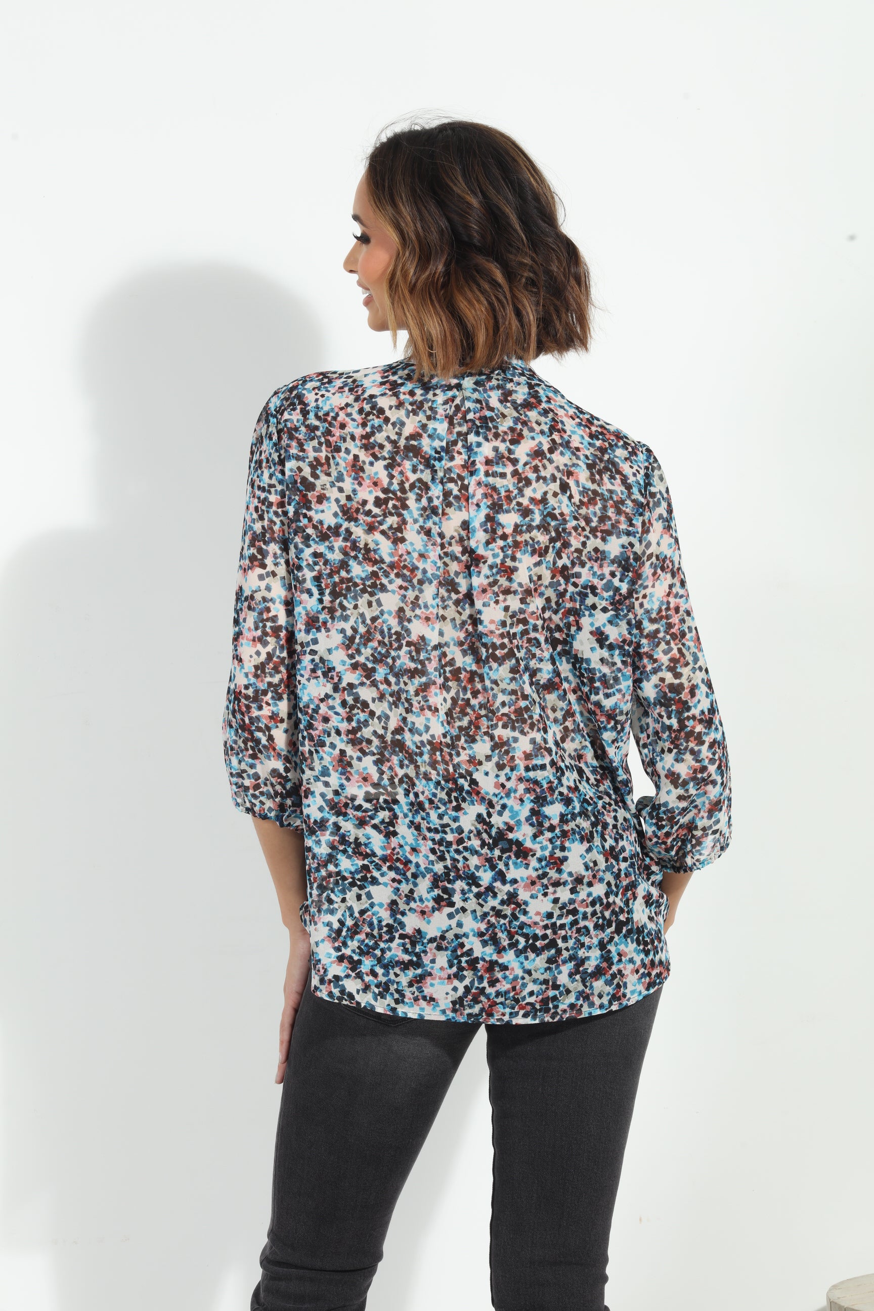 Lucila 3/4 Sleeve Surplice Blouse