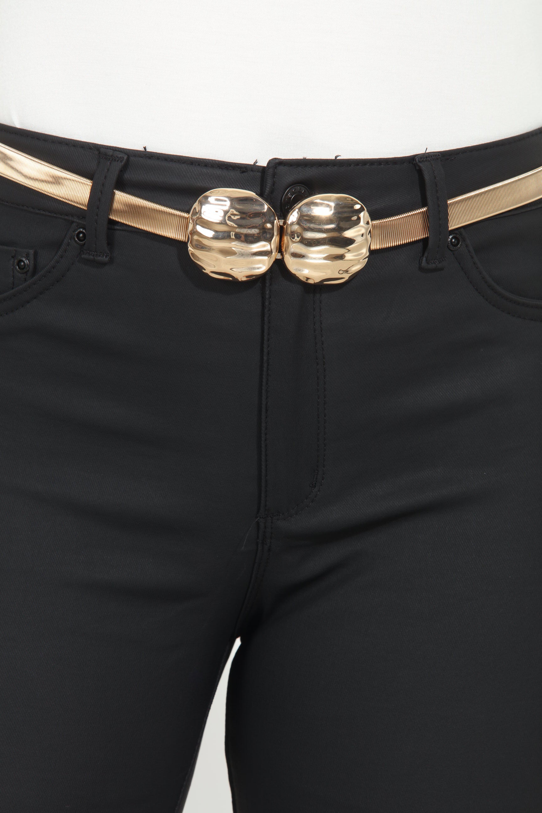 Gold Stretch Pendant Belt