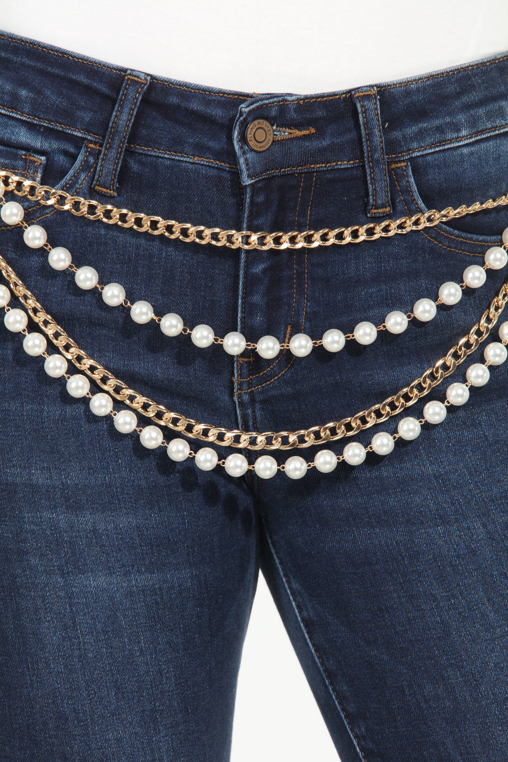 The Pearl Luxe Layered Chain Belt