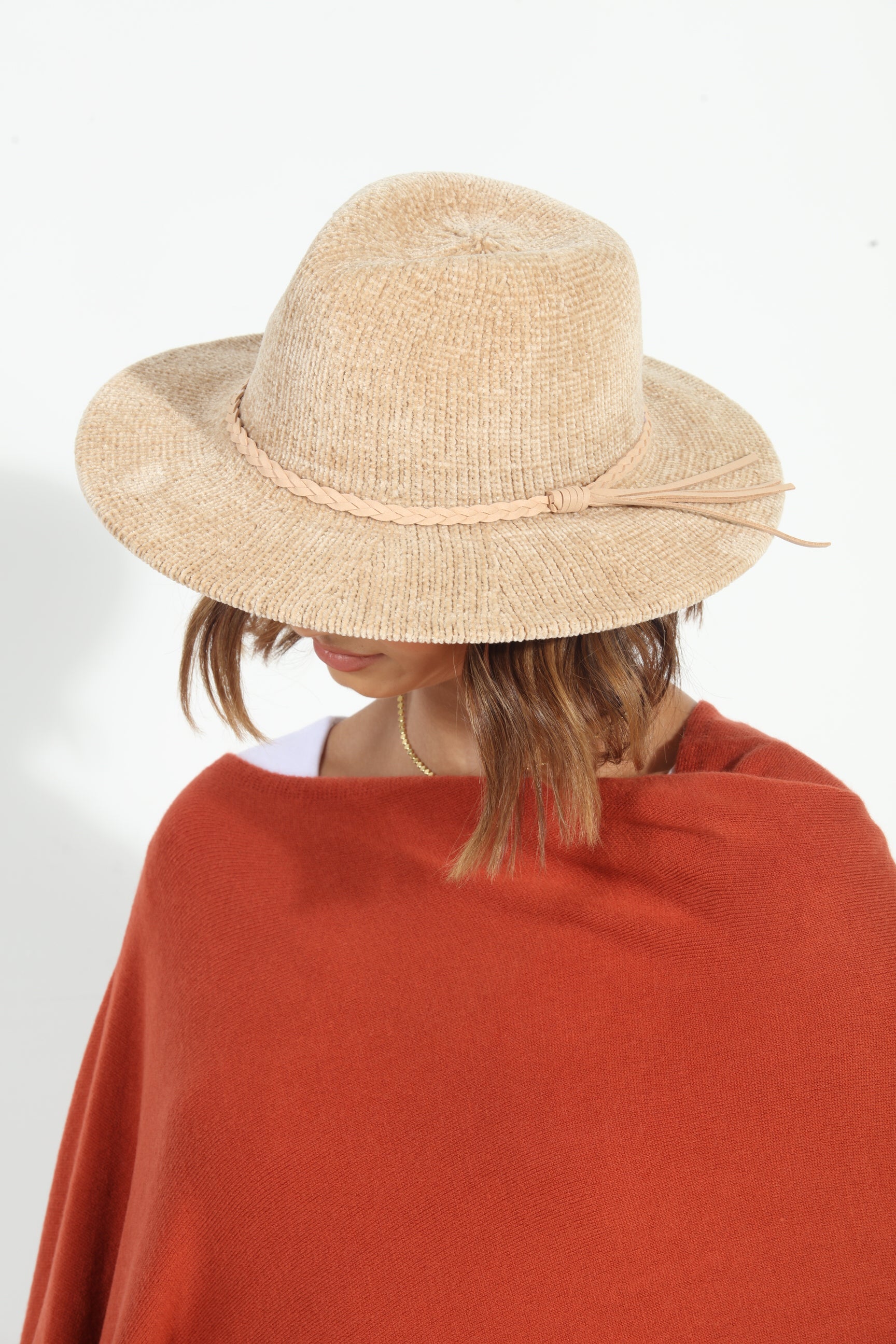 Blair Chenille Fedora-Beige