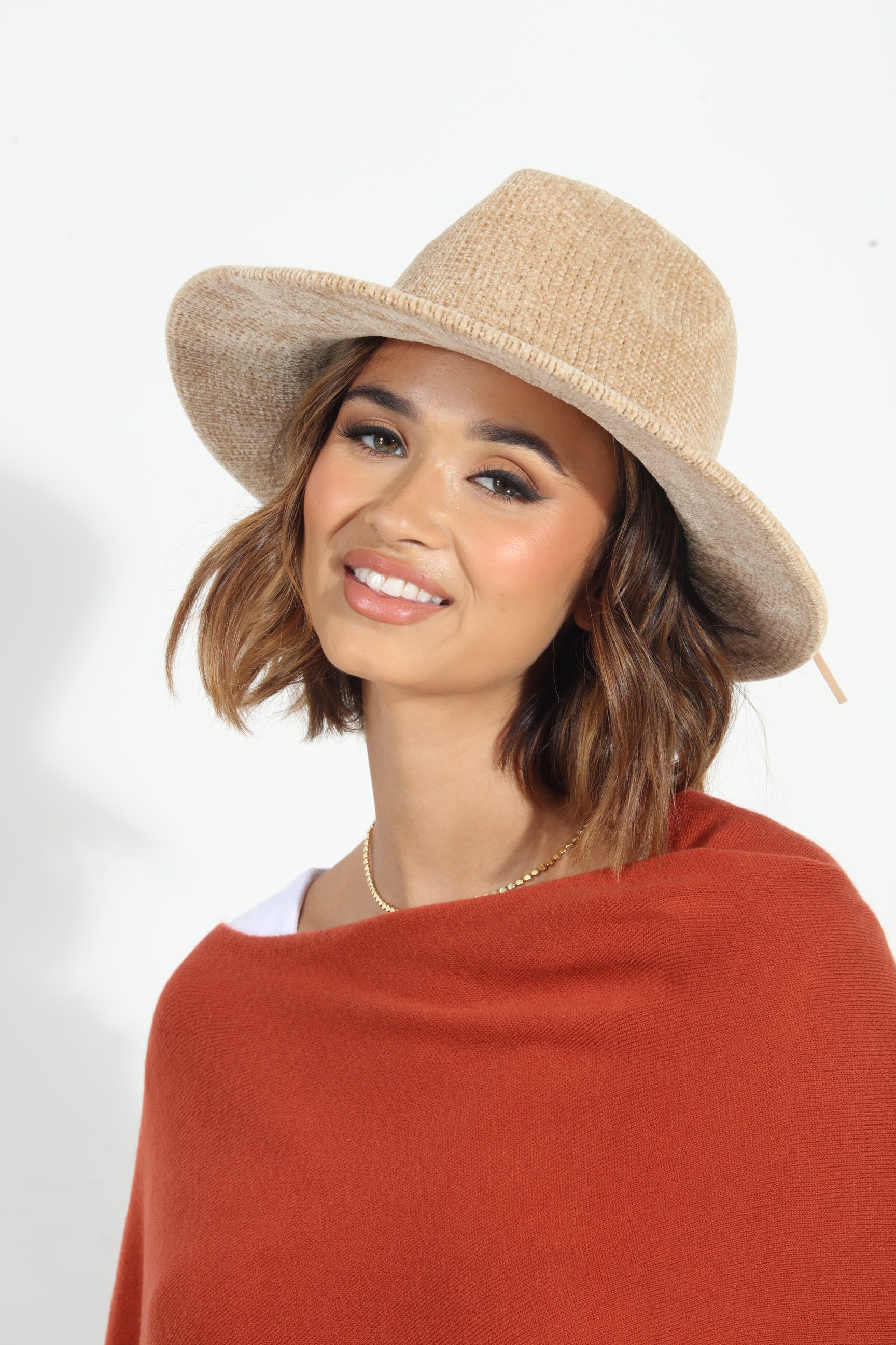 Blair Chenille Fedora-Beige