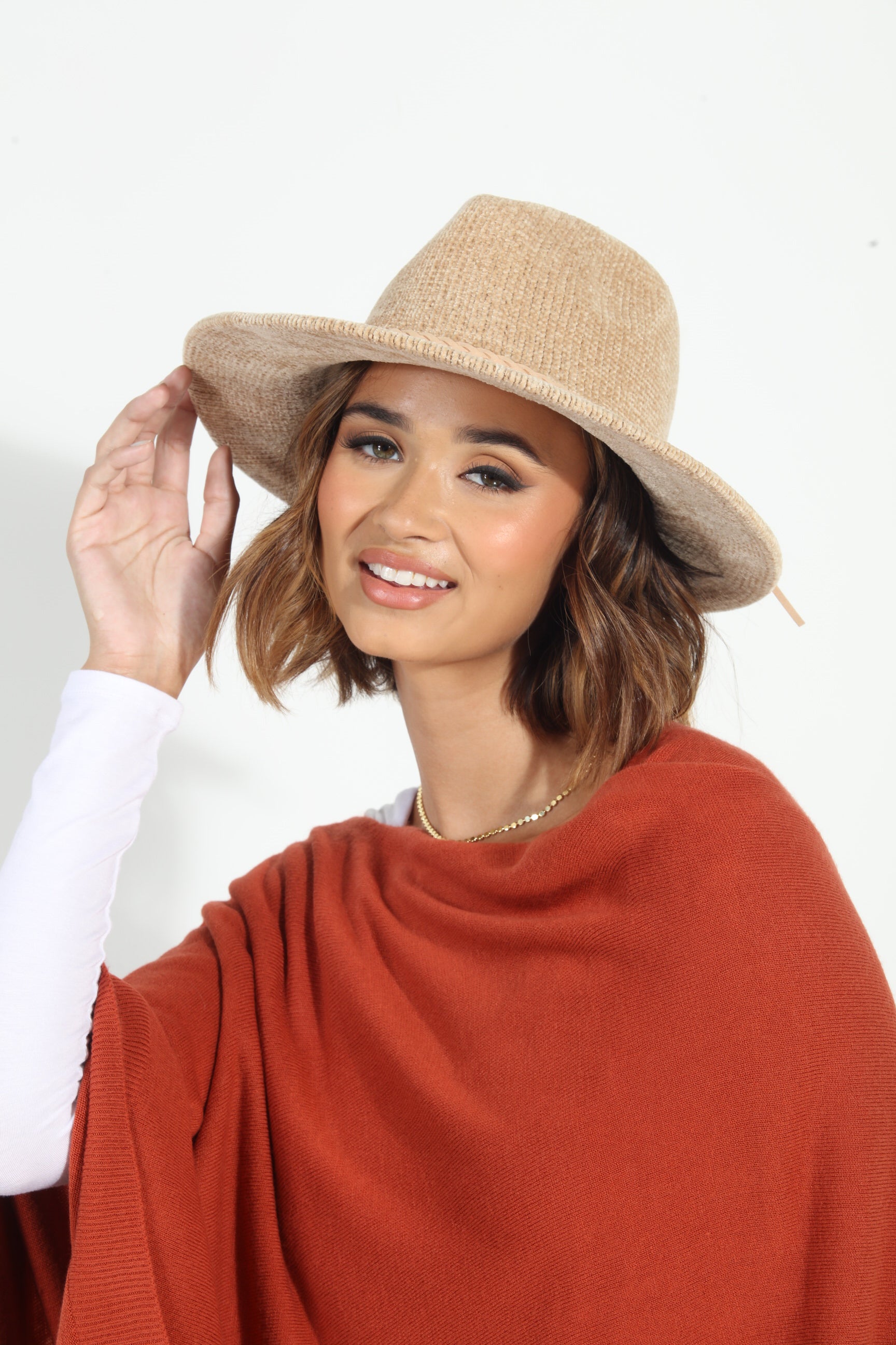 Blair Chenille Fedora-Beige