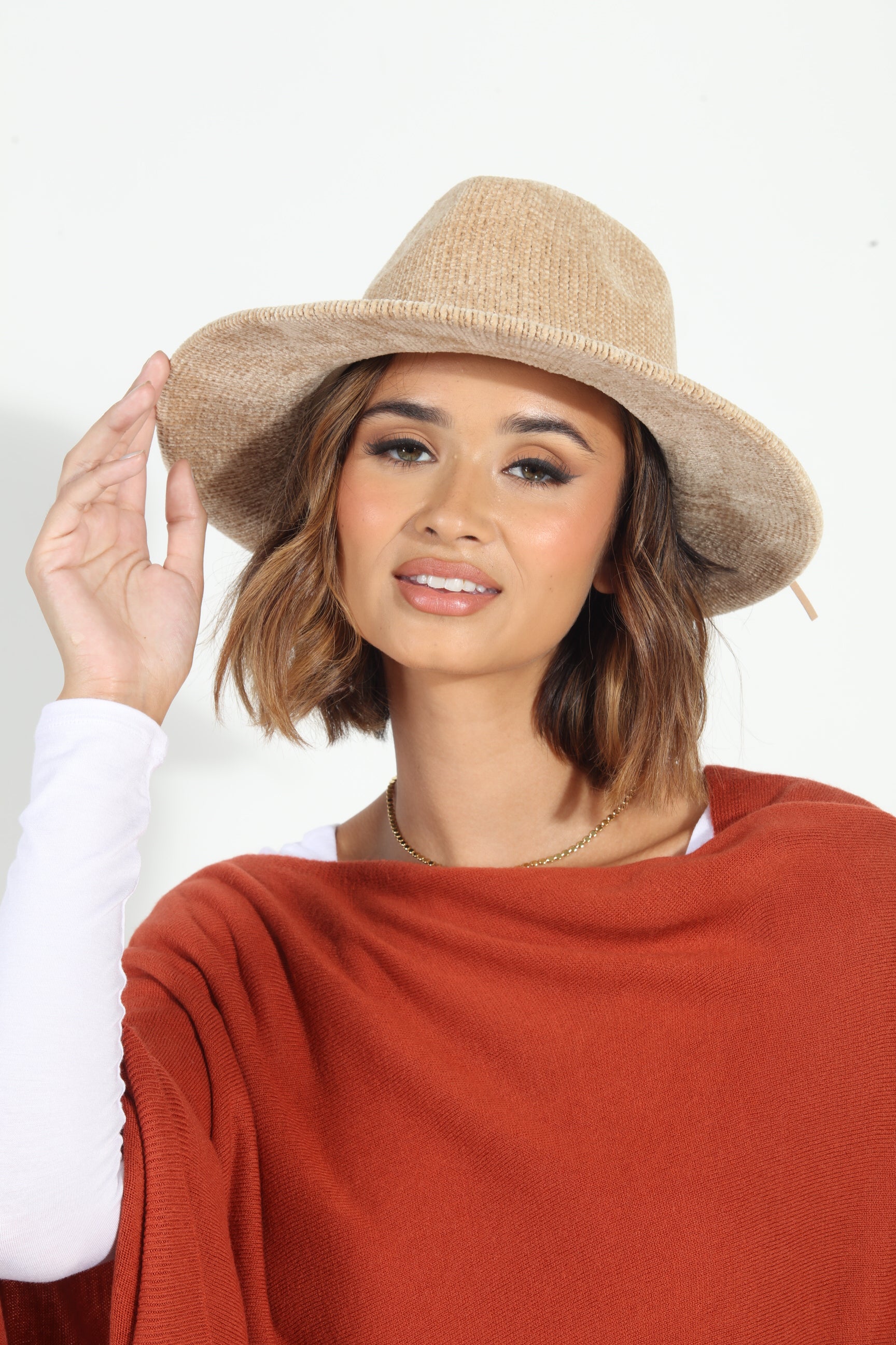 Blair Chenille Fedora-Beige