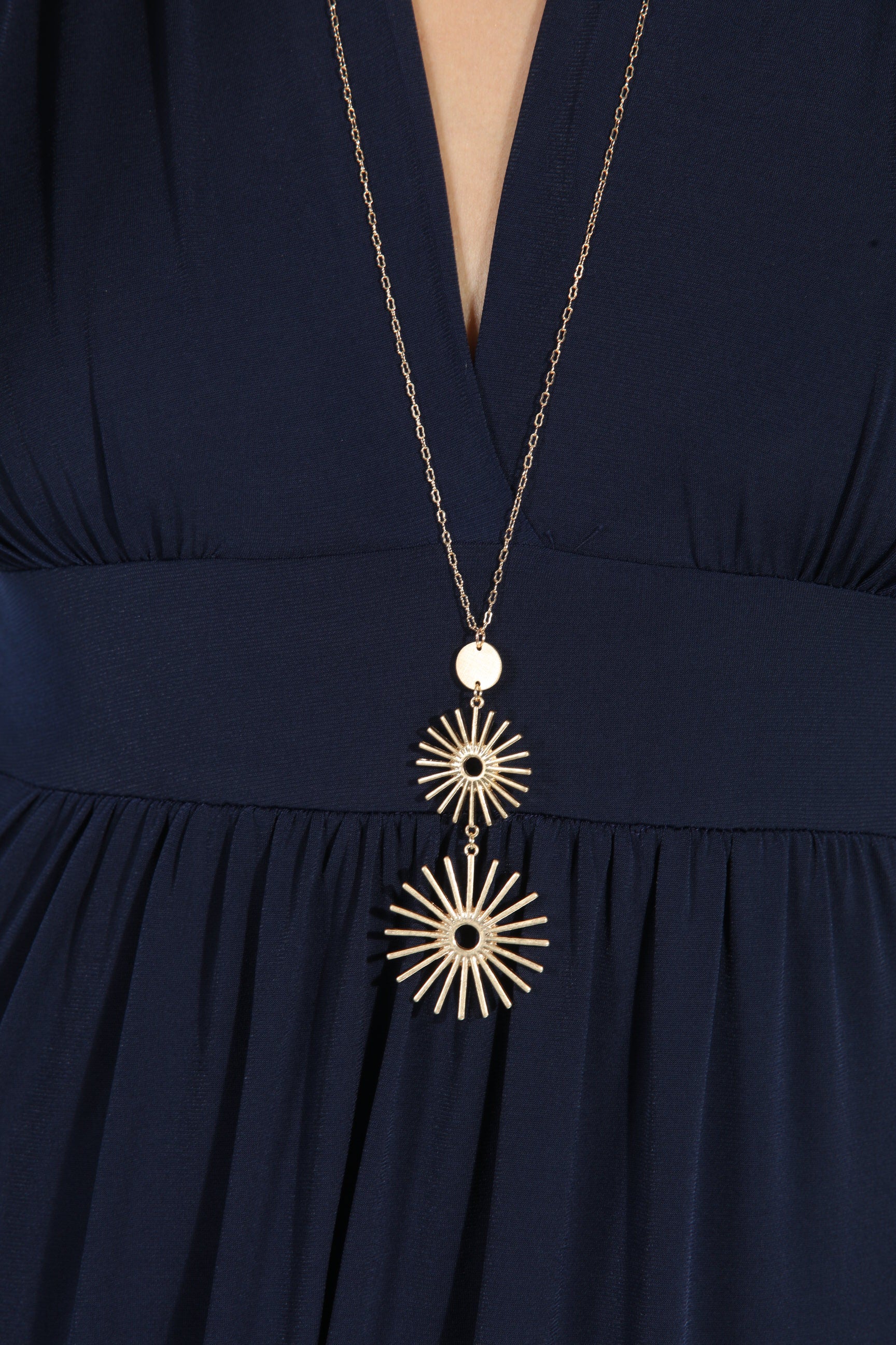 Gold Sun Layering Necklace