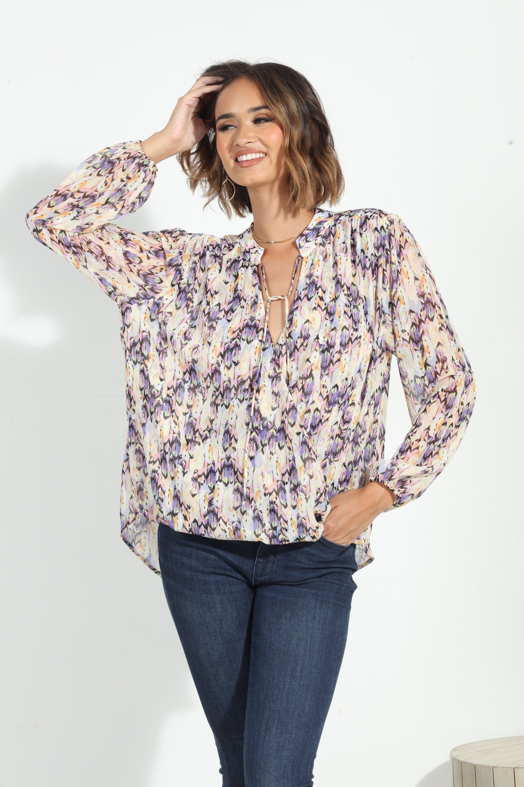 Addie Surplice Blouse-BEST SELLER