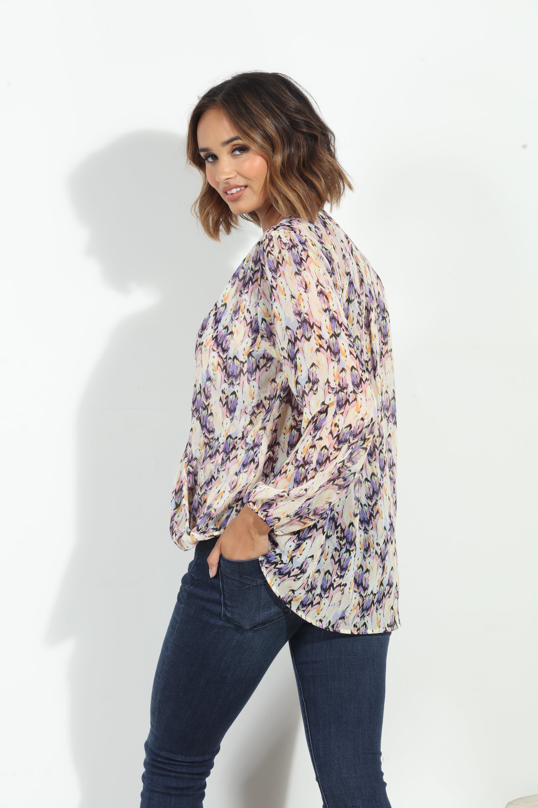 Addie Surplice Blouse-BEST SELLER