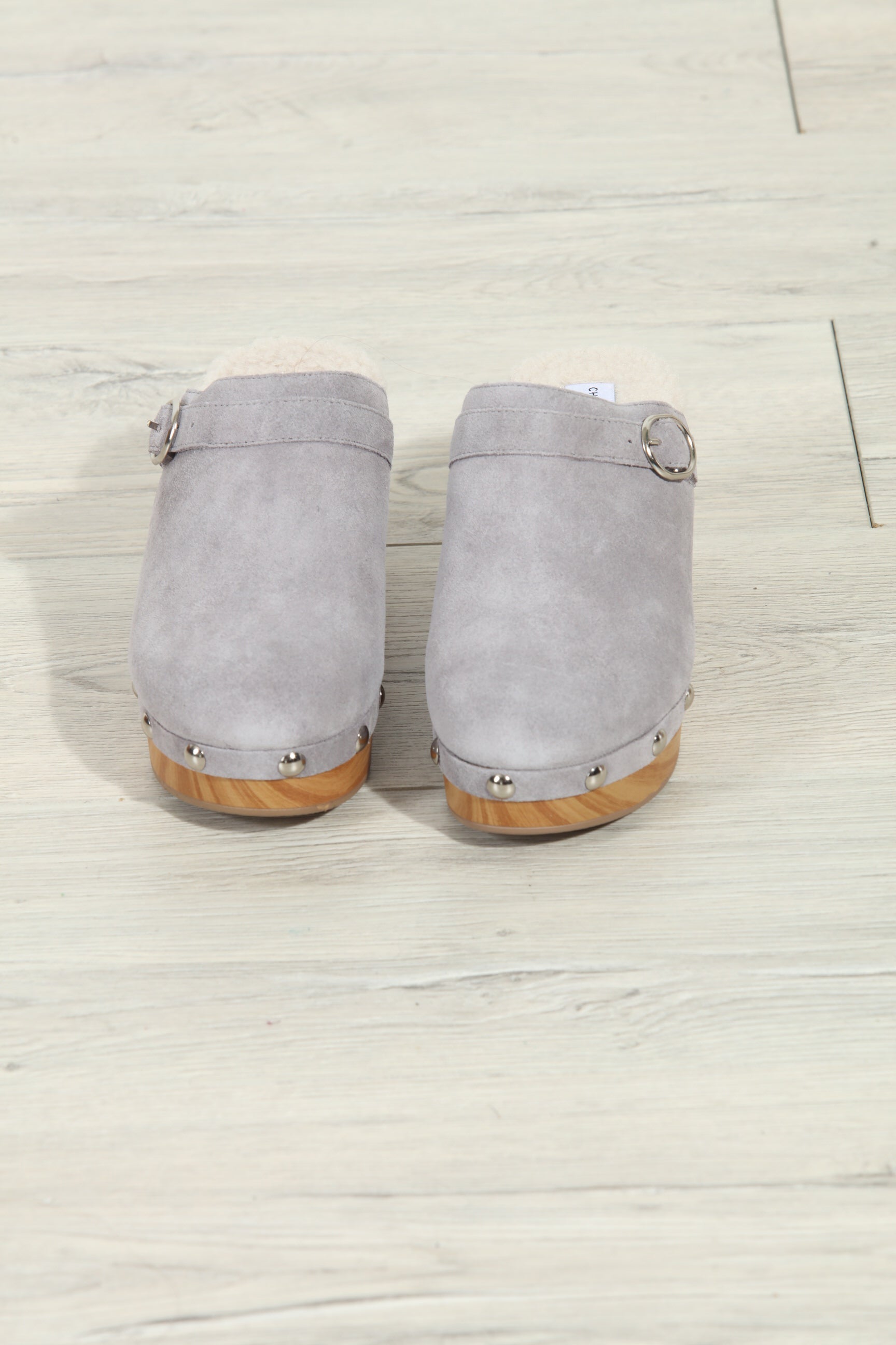 Chinese Laundry- Carlie Suede Clog- Grey
