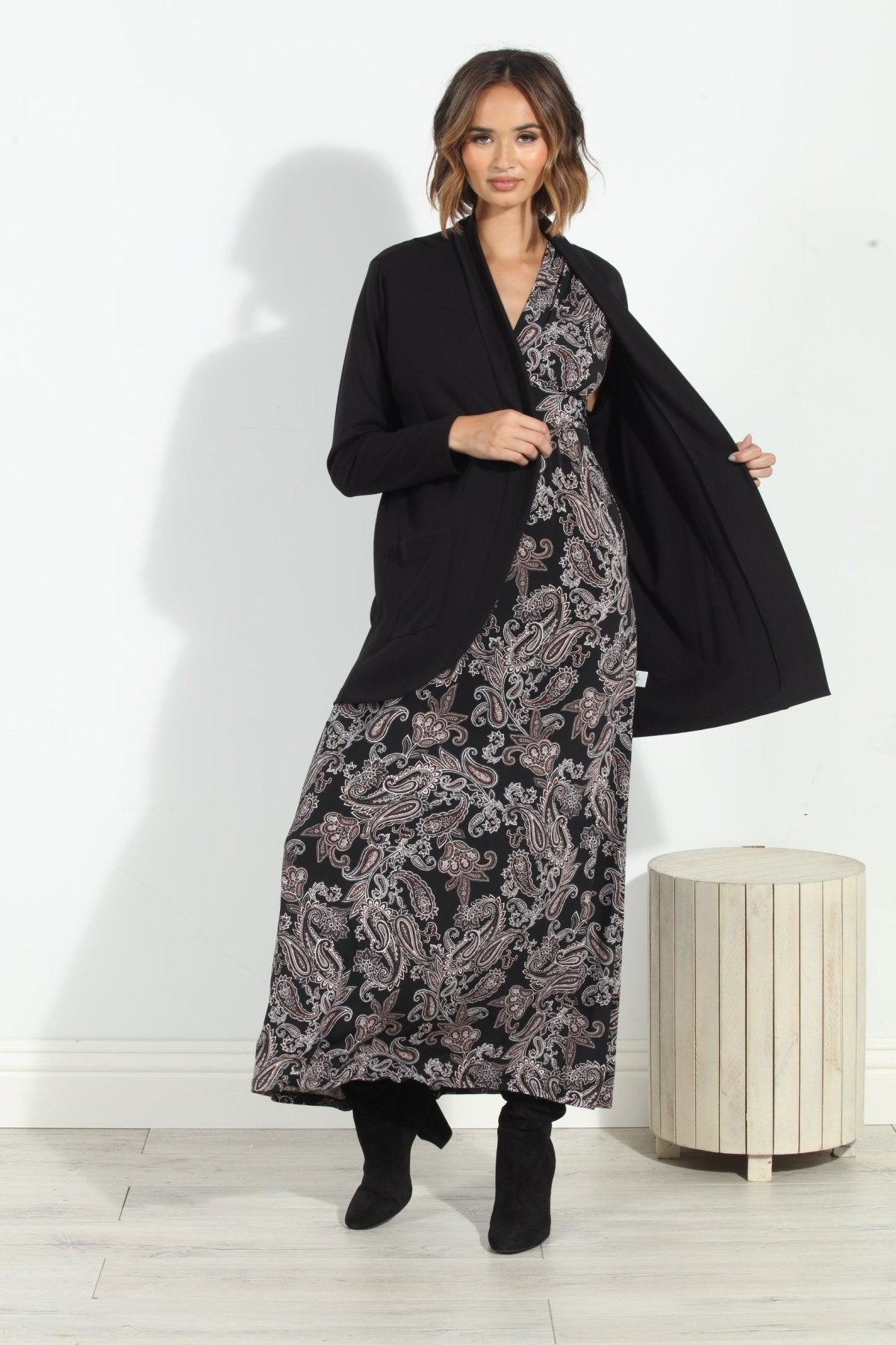 Ultra Soft French Terry Shrug-Black