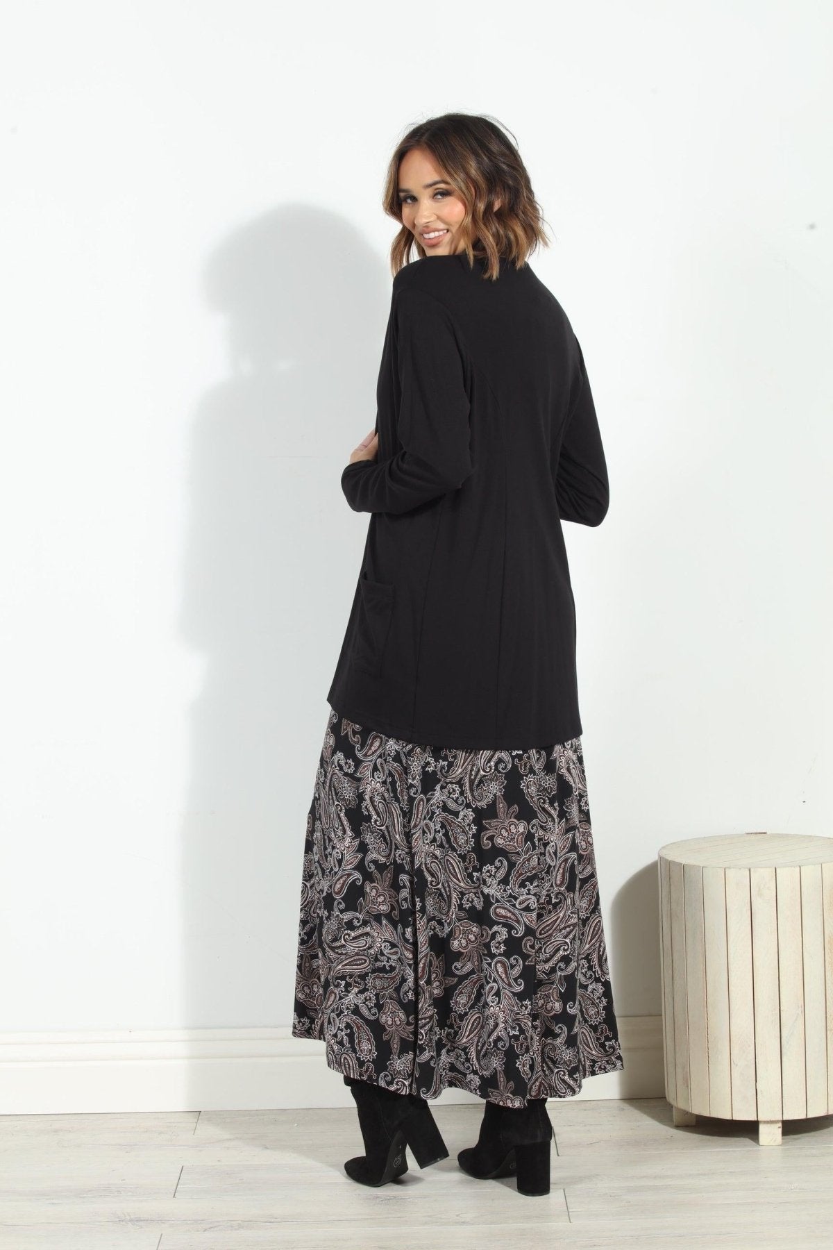 Ultra Soft French Terry Shrug-Black