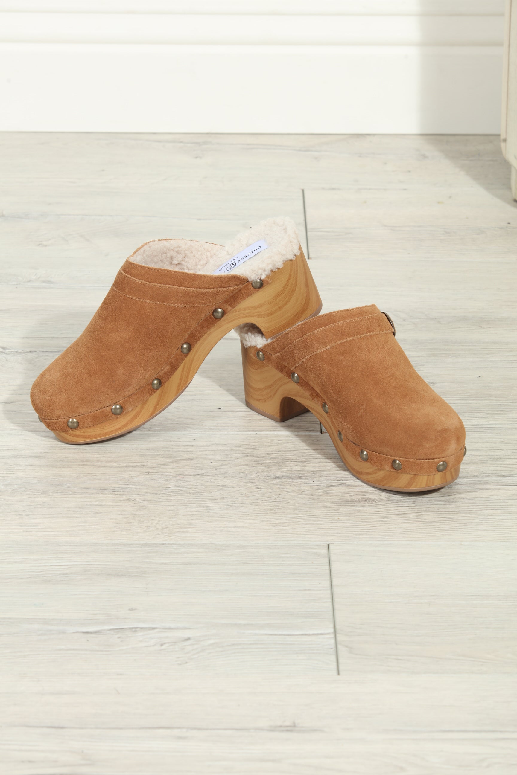 Chinese Laundry- Carlie Suede Clog- Brown