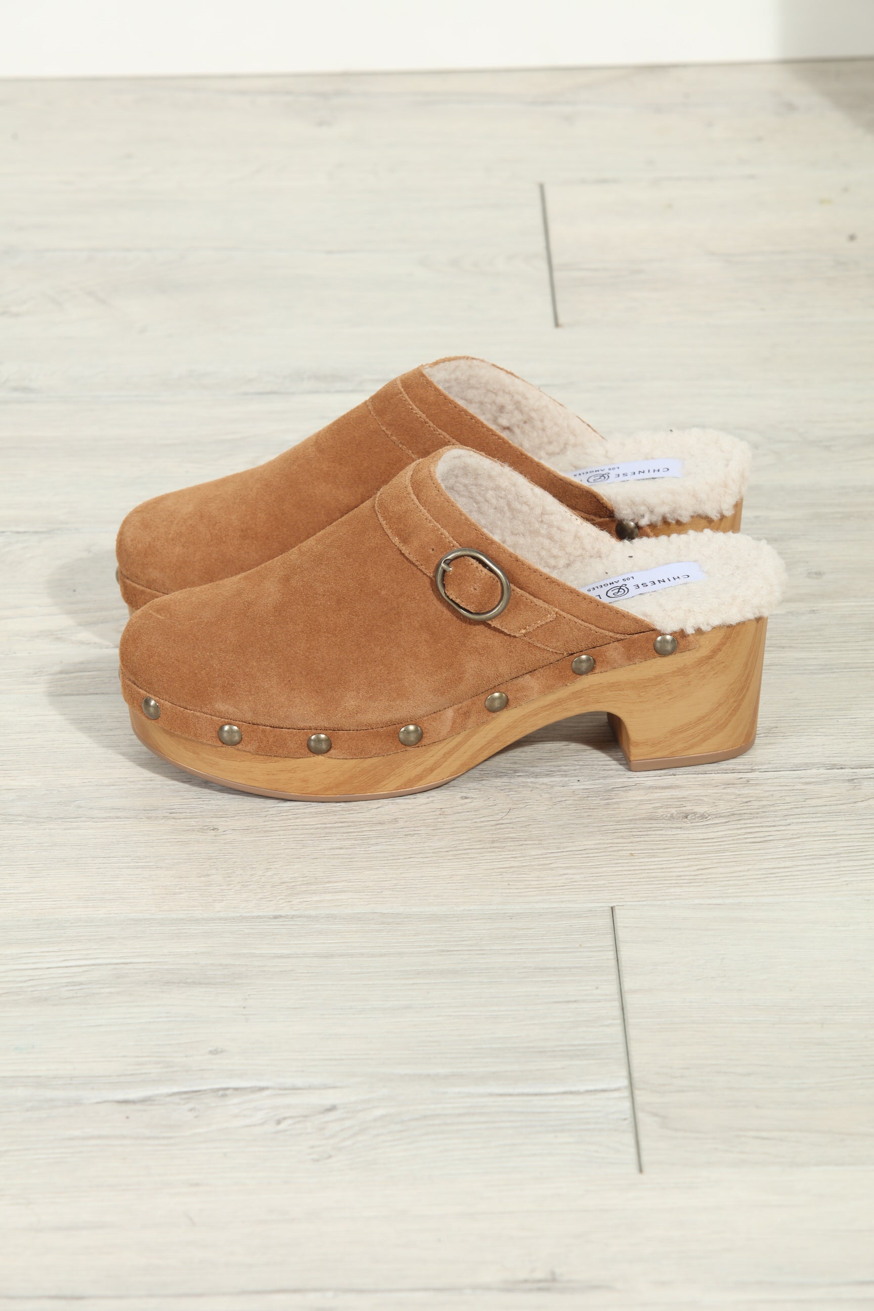 Chinese Laundry- Carlie Suede Clog- Brown