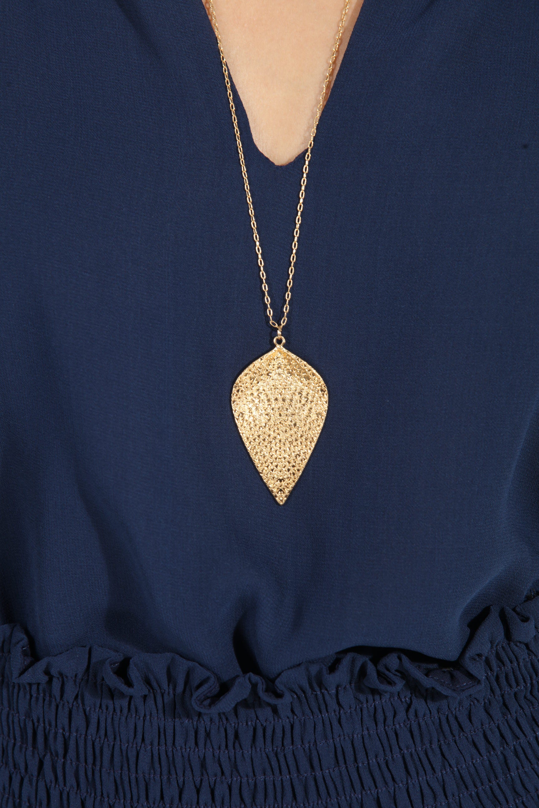 Gold Leaf Statement Necklace