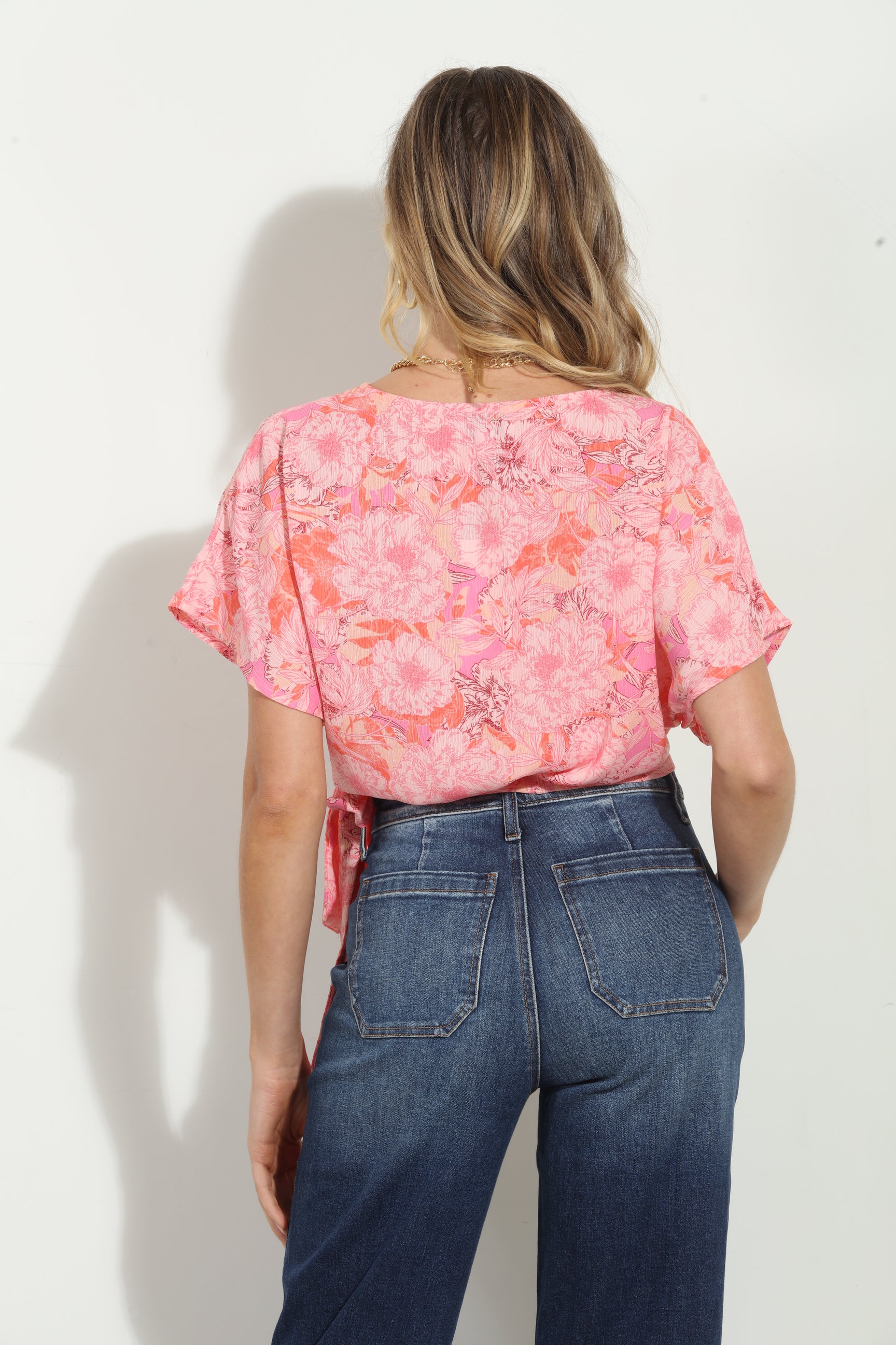 Nikolina Mom Cropped Wrap Top