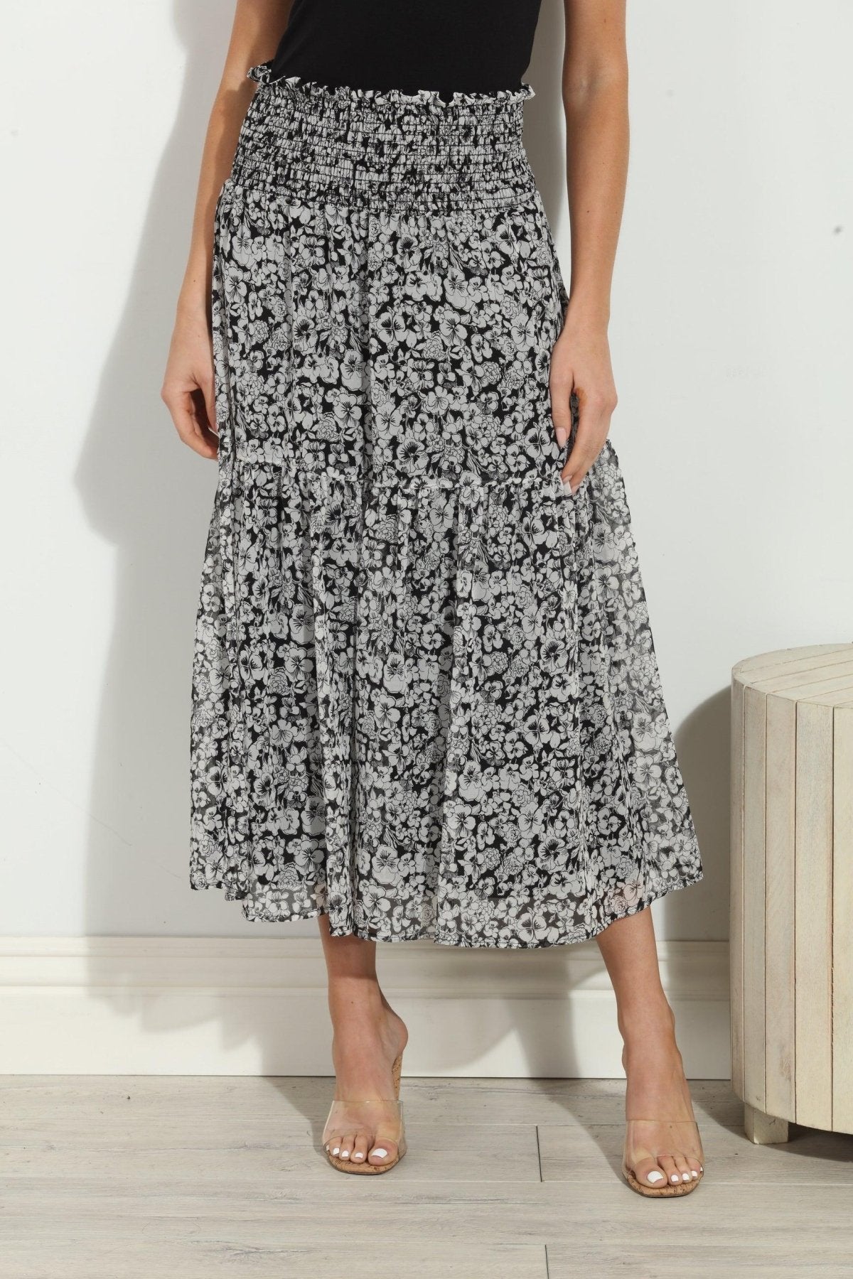 Vicky Chiffon Midi Skirt-FINAL SALE