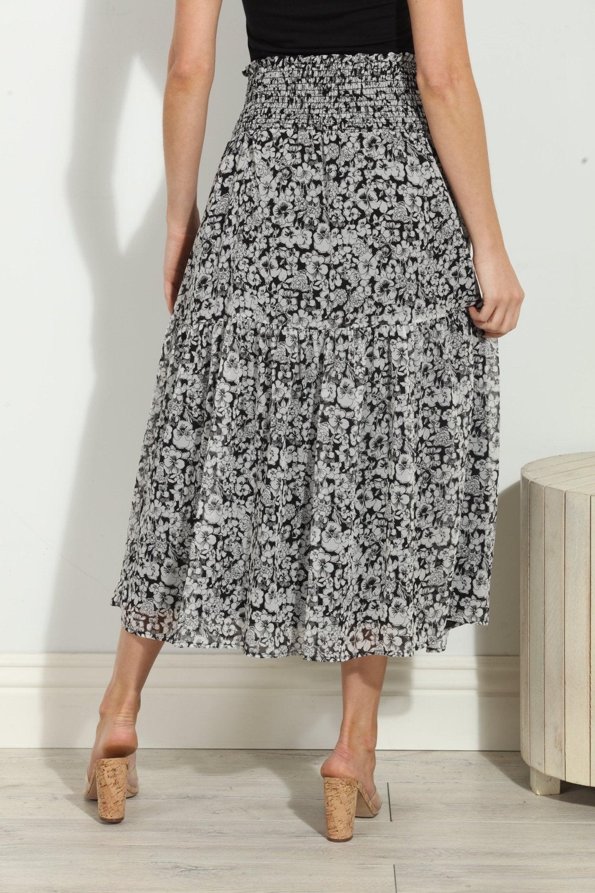 Vicky Chiffon Midi Skirt-FINAL SALE