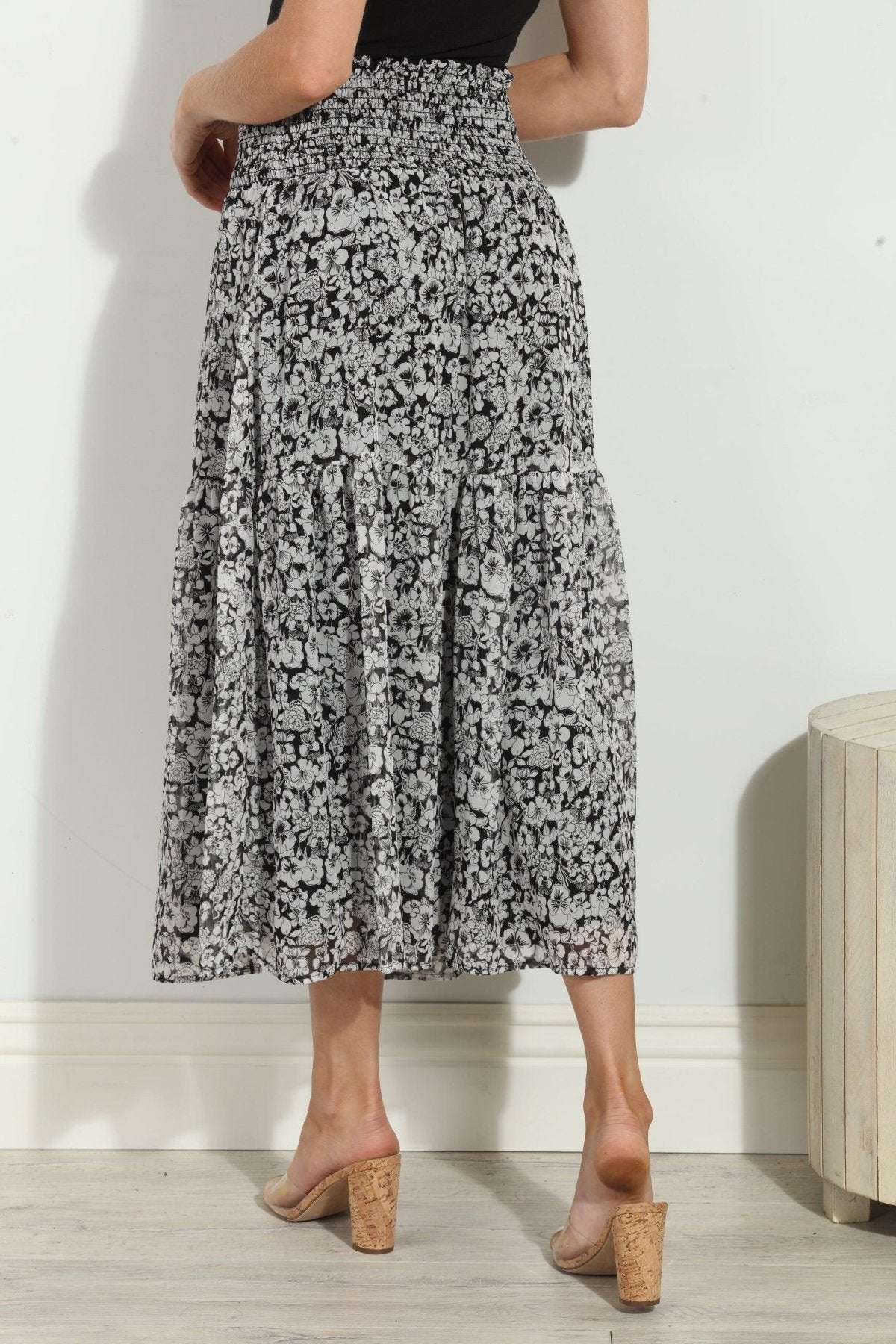 Vicky Chiffon Midi Skirt-FINAL SALE