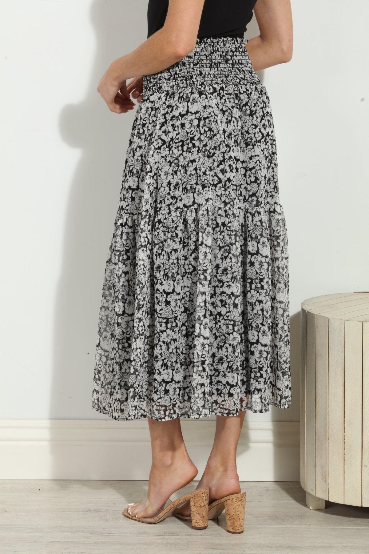 Vicky Chiffon Midi Skirt-FINAL SALE