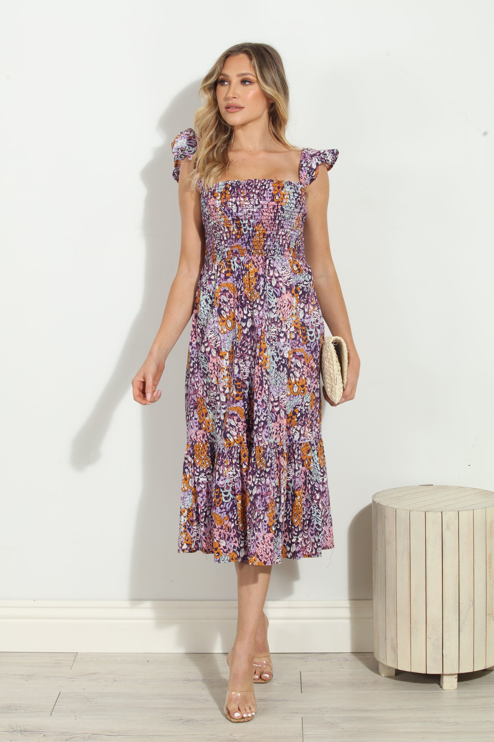 Ryland Smocked Midi Dress