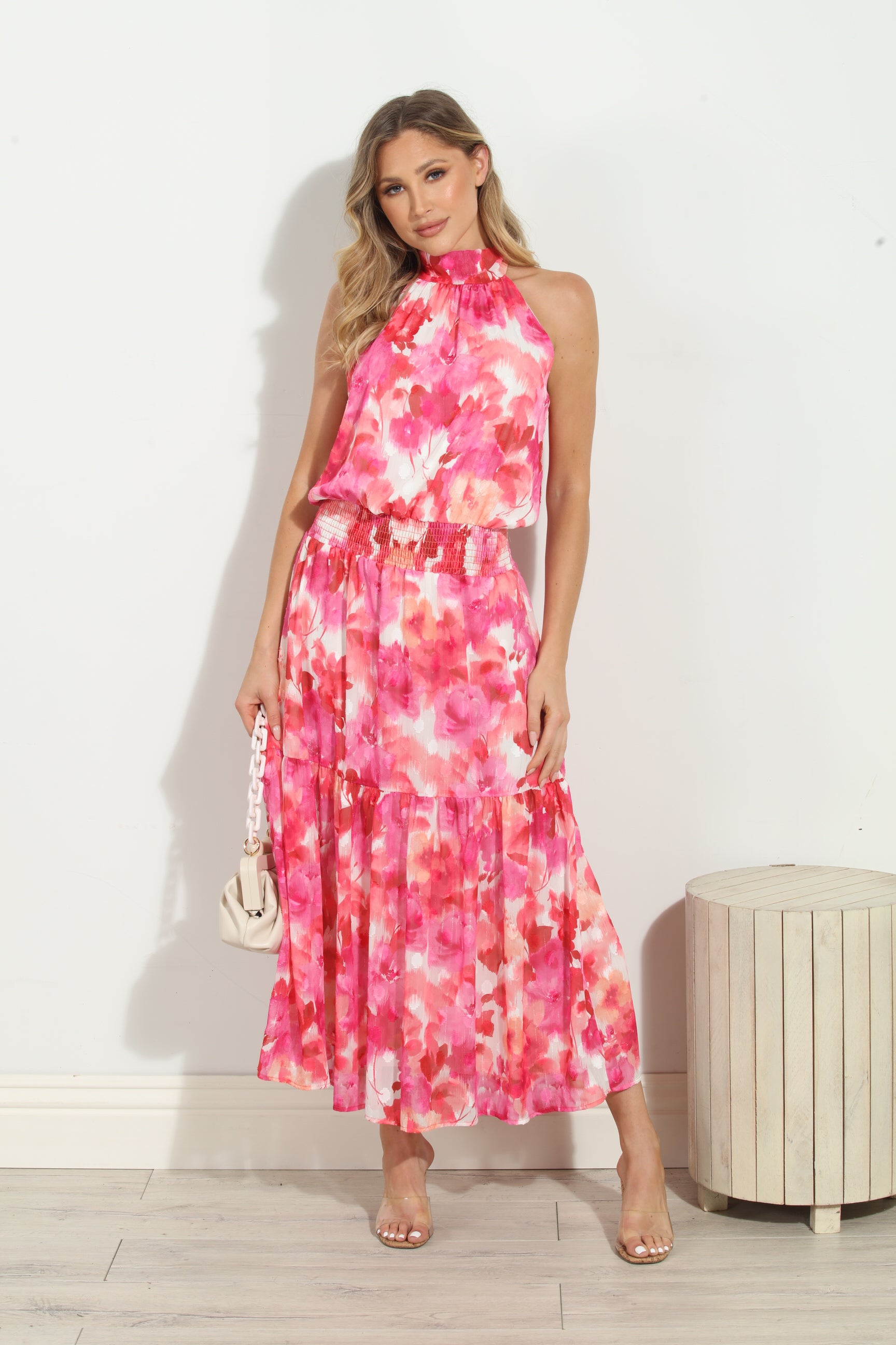 Suzy Chiffon Halter Maxi