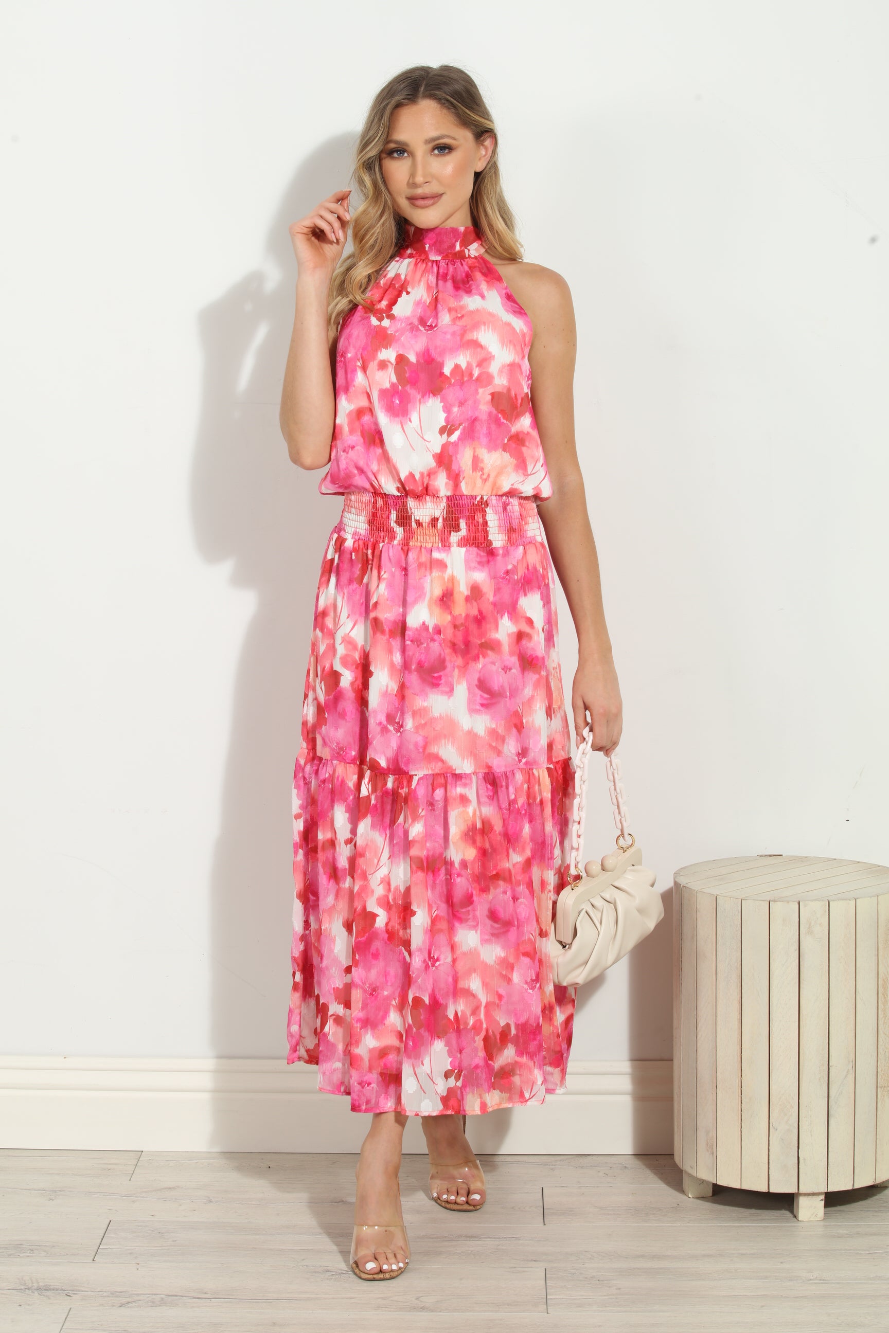 Suzy Chiffon Halter Maxi