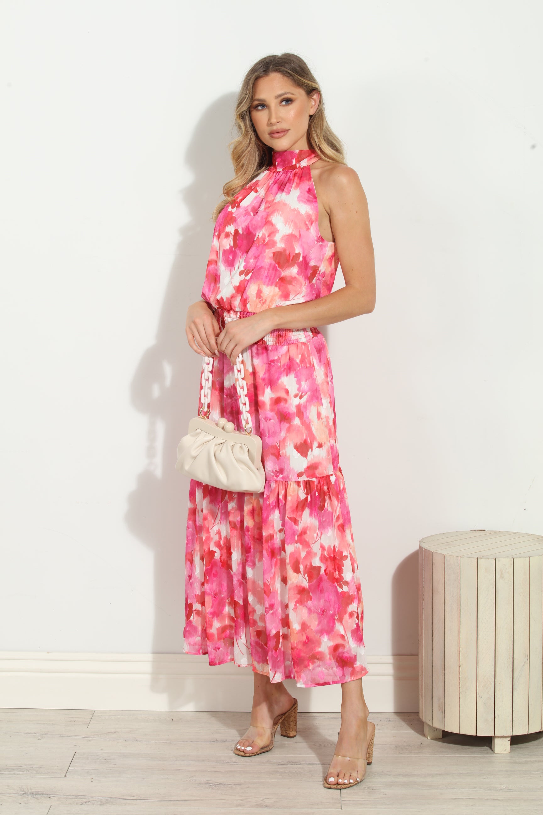 Suzy Chiffon Halter Maxi