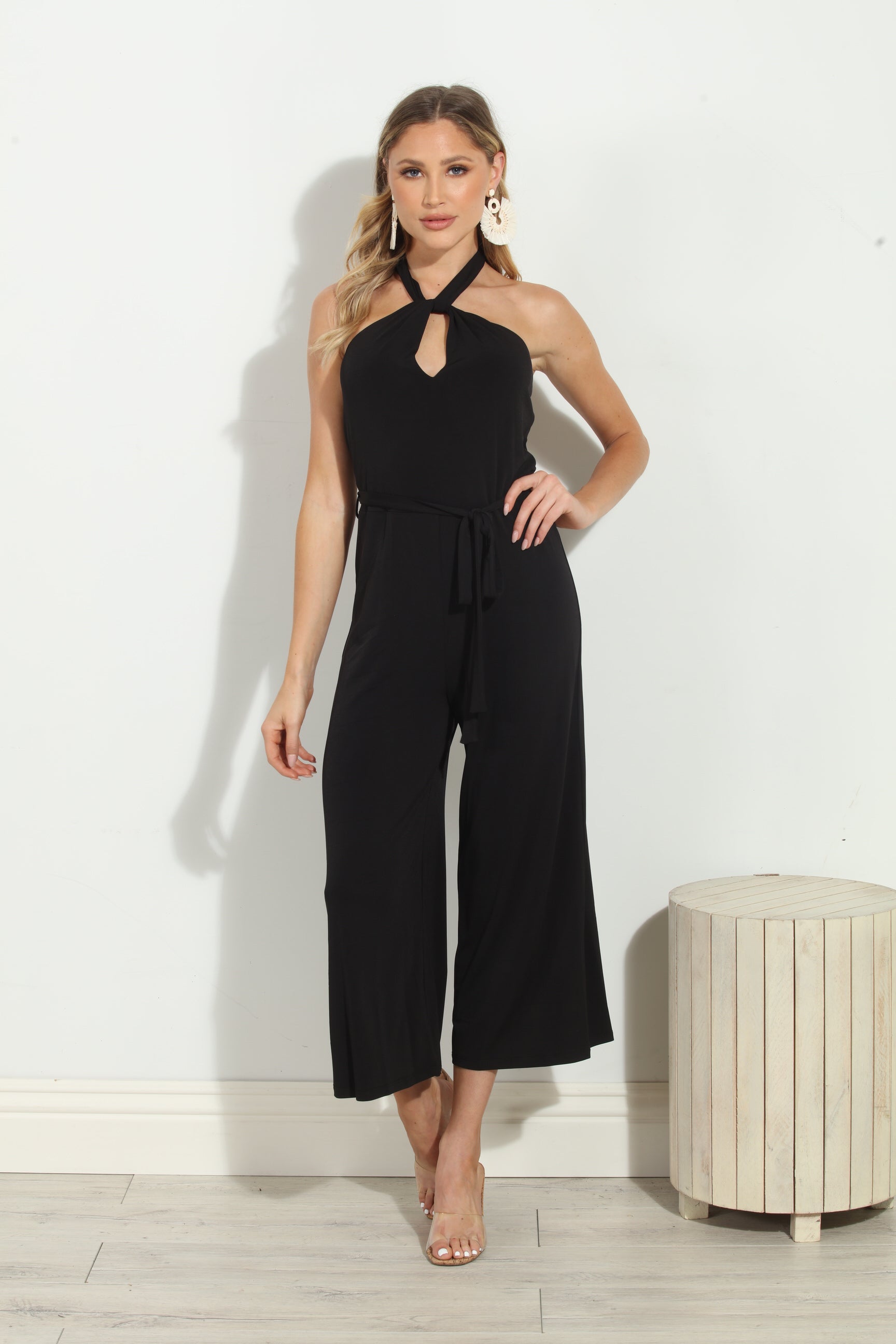 Halter neck store culotte jumpsuit