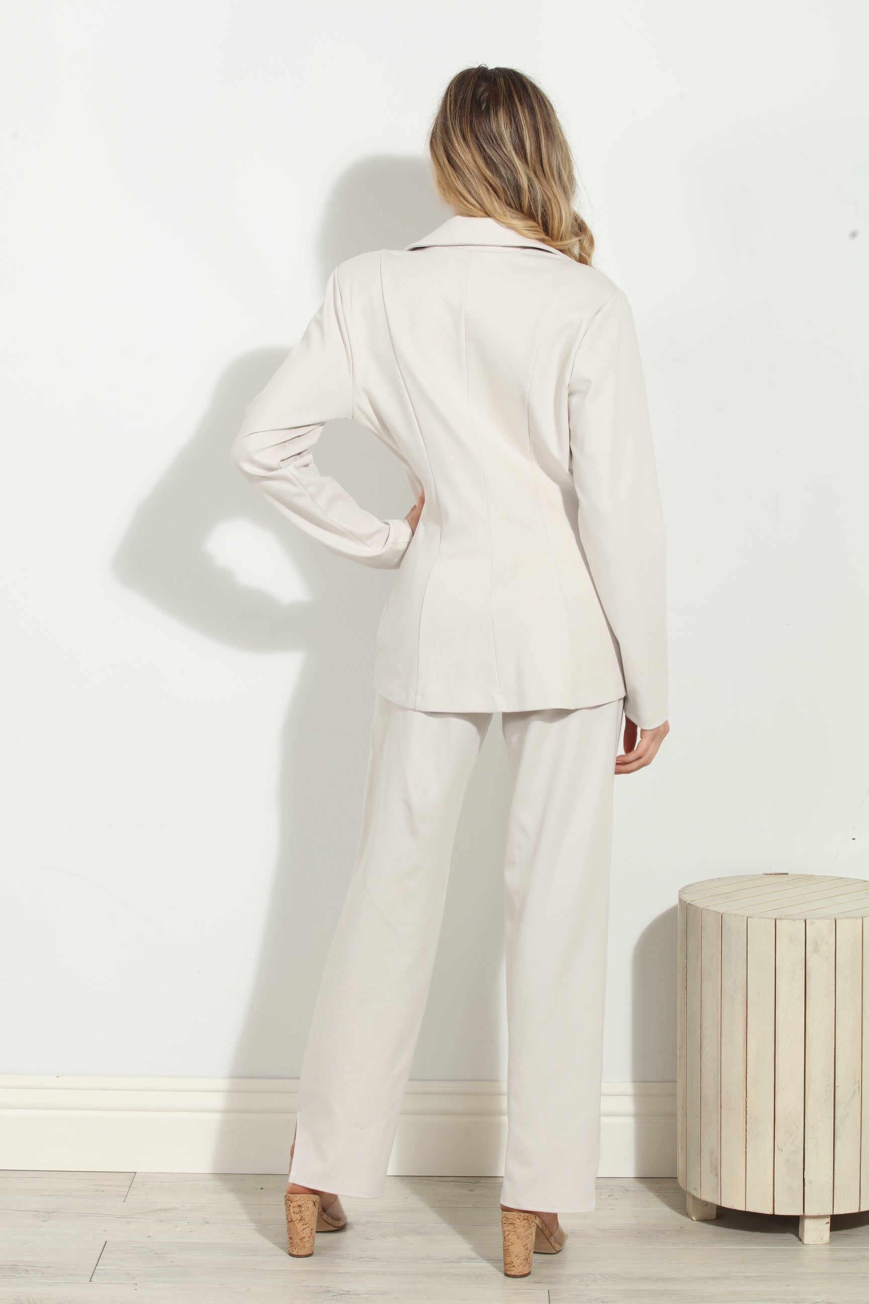 Antique White Button Ponti Blazer