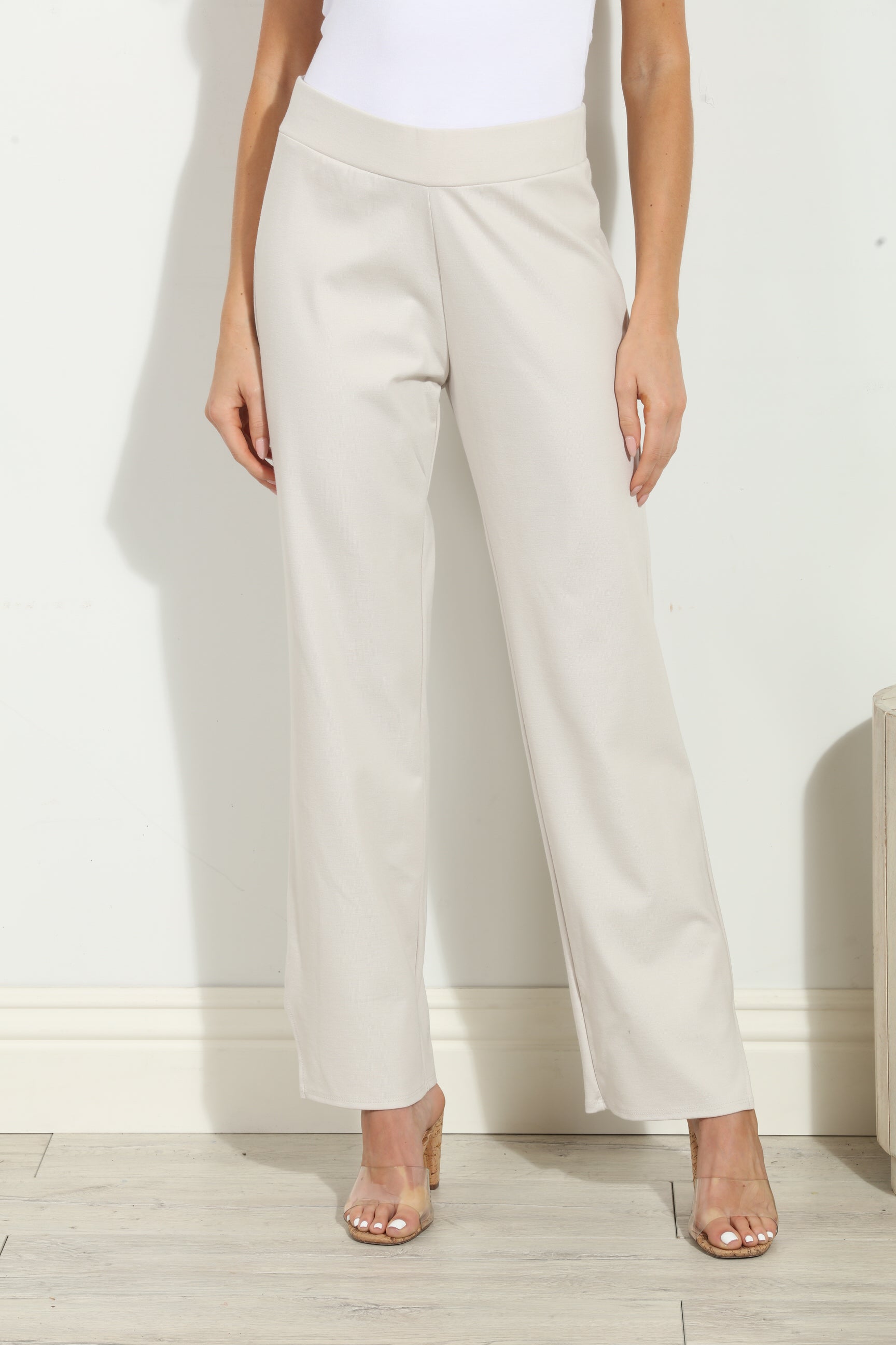 Antique White Ponti Pants