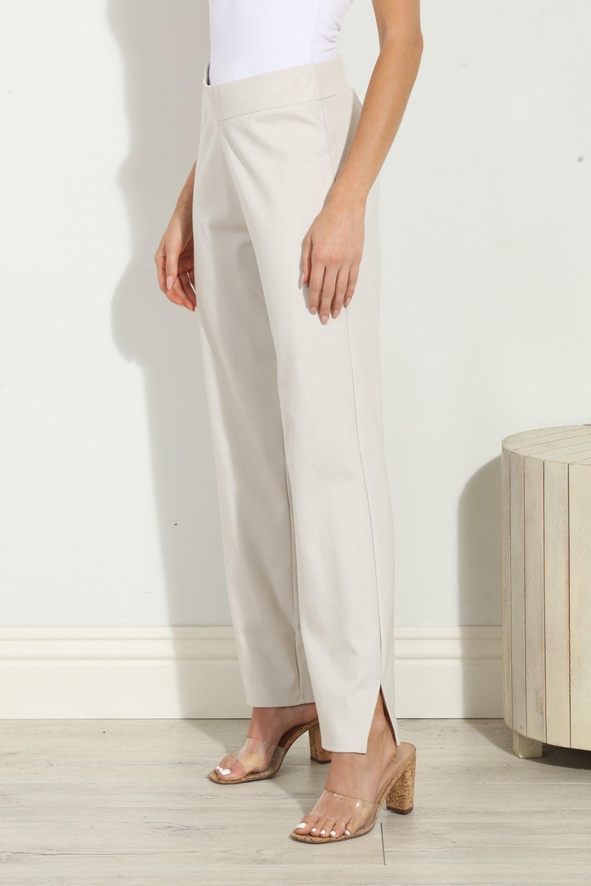 Antique White Ponti Pants-FINAL SALE