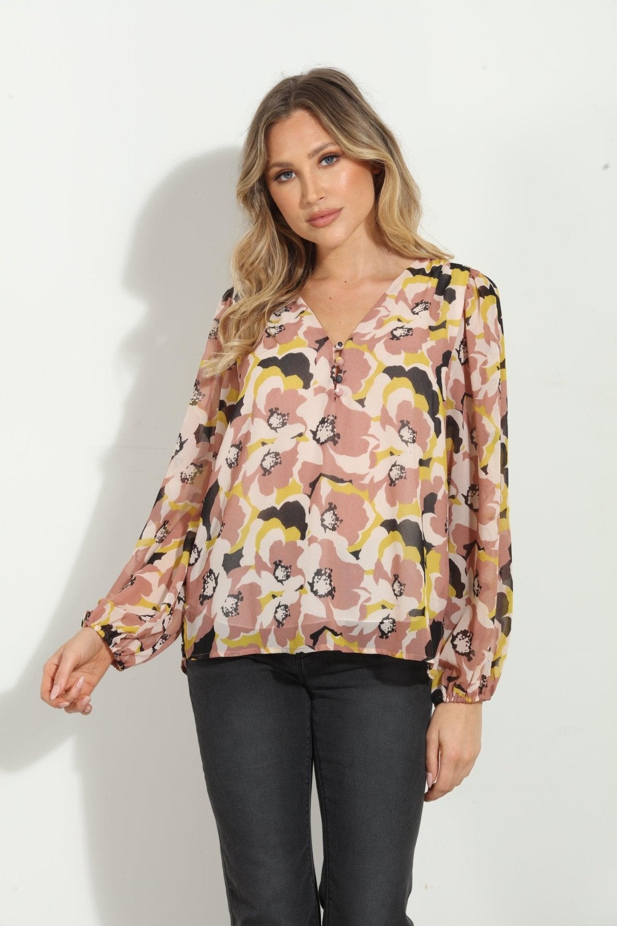 Ginny Sweetheart Chiffon Blouse-FINAL SALE