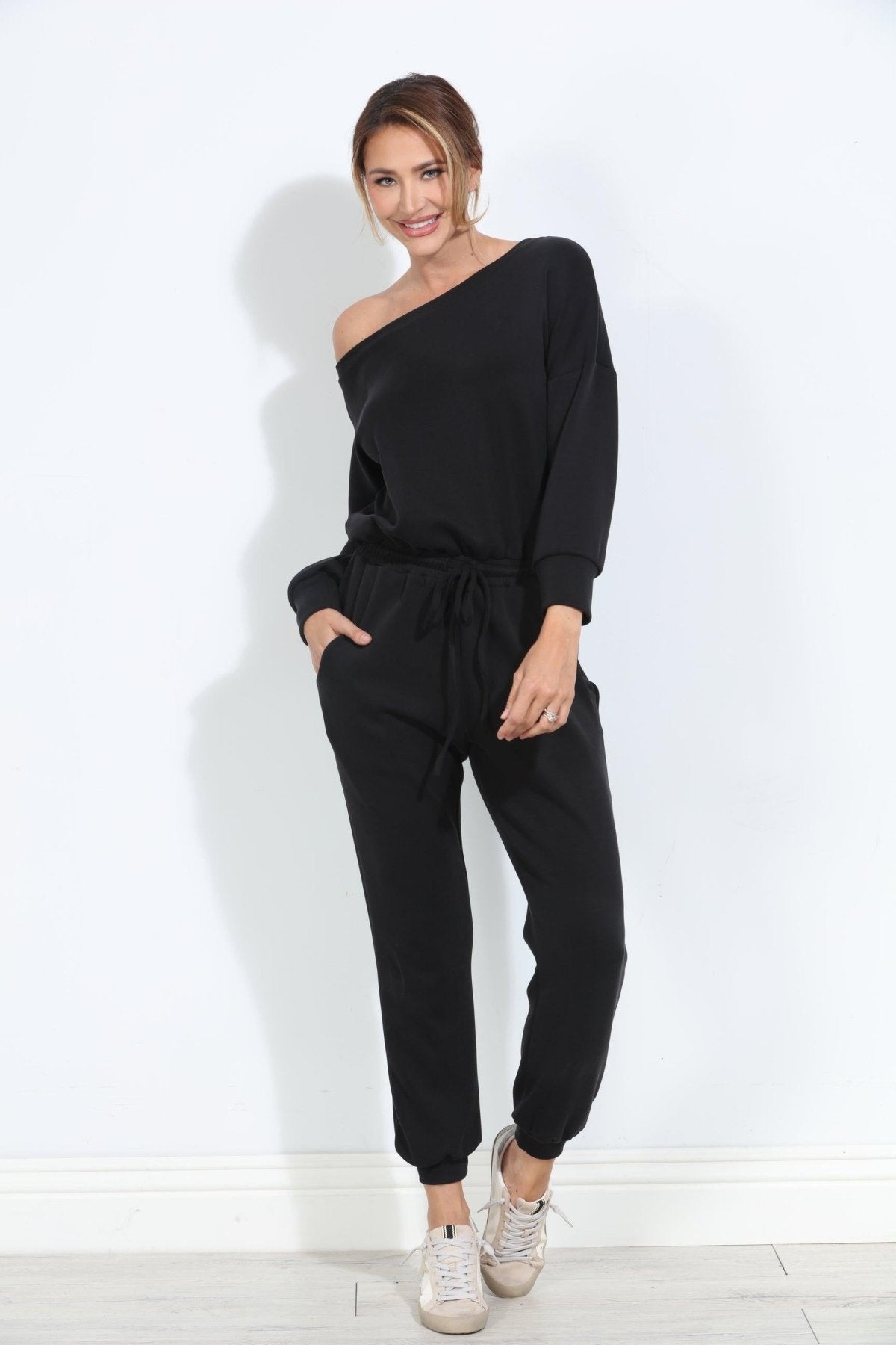 Black Soft Stretch Jumpsuit-BEST SELLER