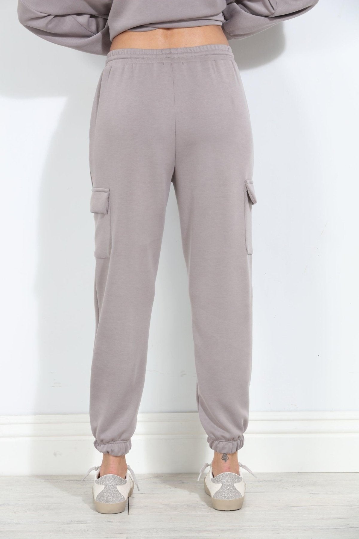 Taupe Soft Stretch Joggers-FINAL SALE