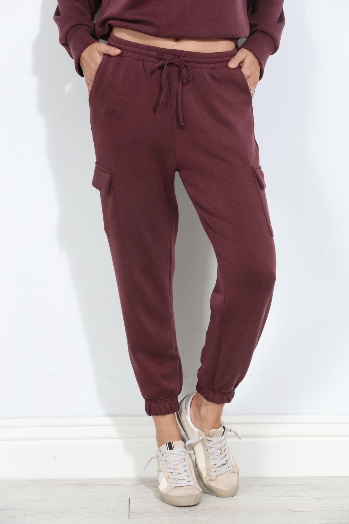 Wine Soft Stretch Joggers-BEST SELLER