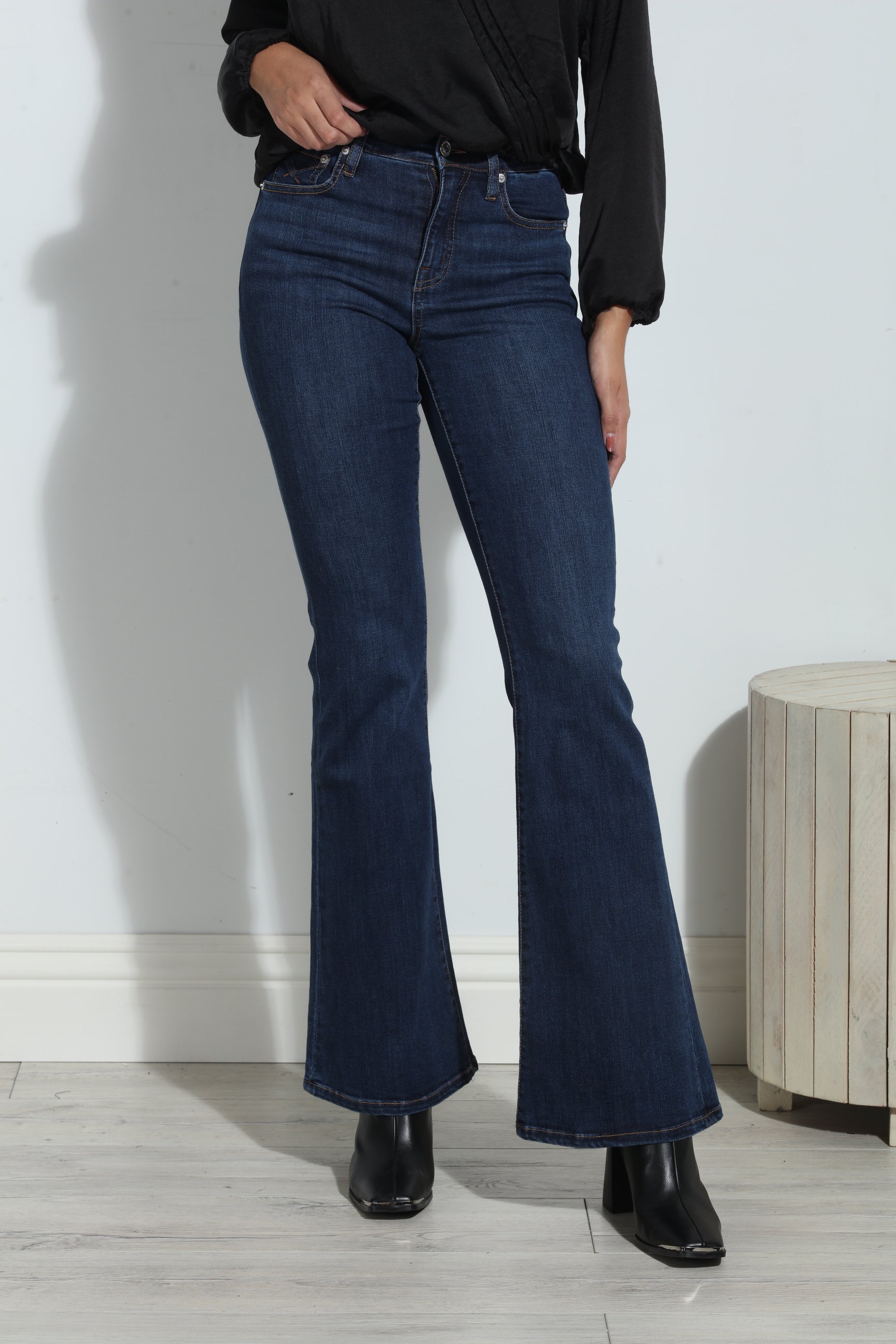 Unpublished Janet Flare Jeans -Dark Denim-BEST SELLER