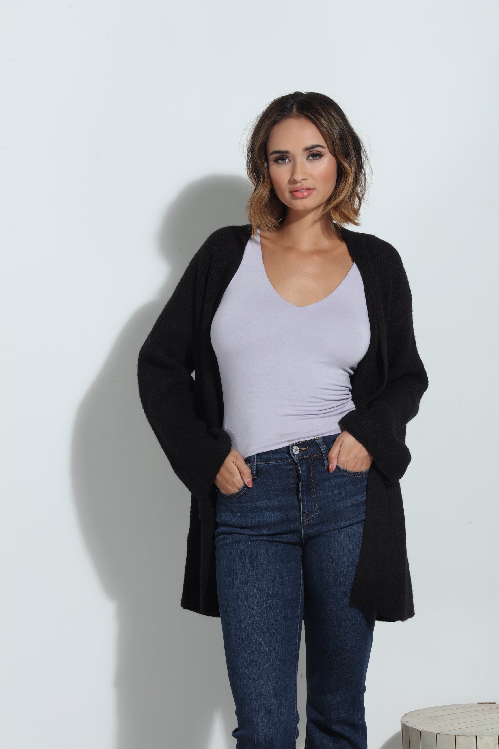 Elena Grandpa Cardigan- Black-BEST SELLER RESTOCKED