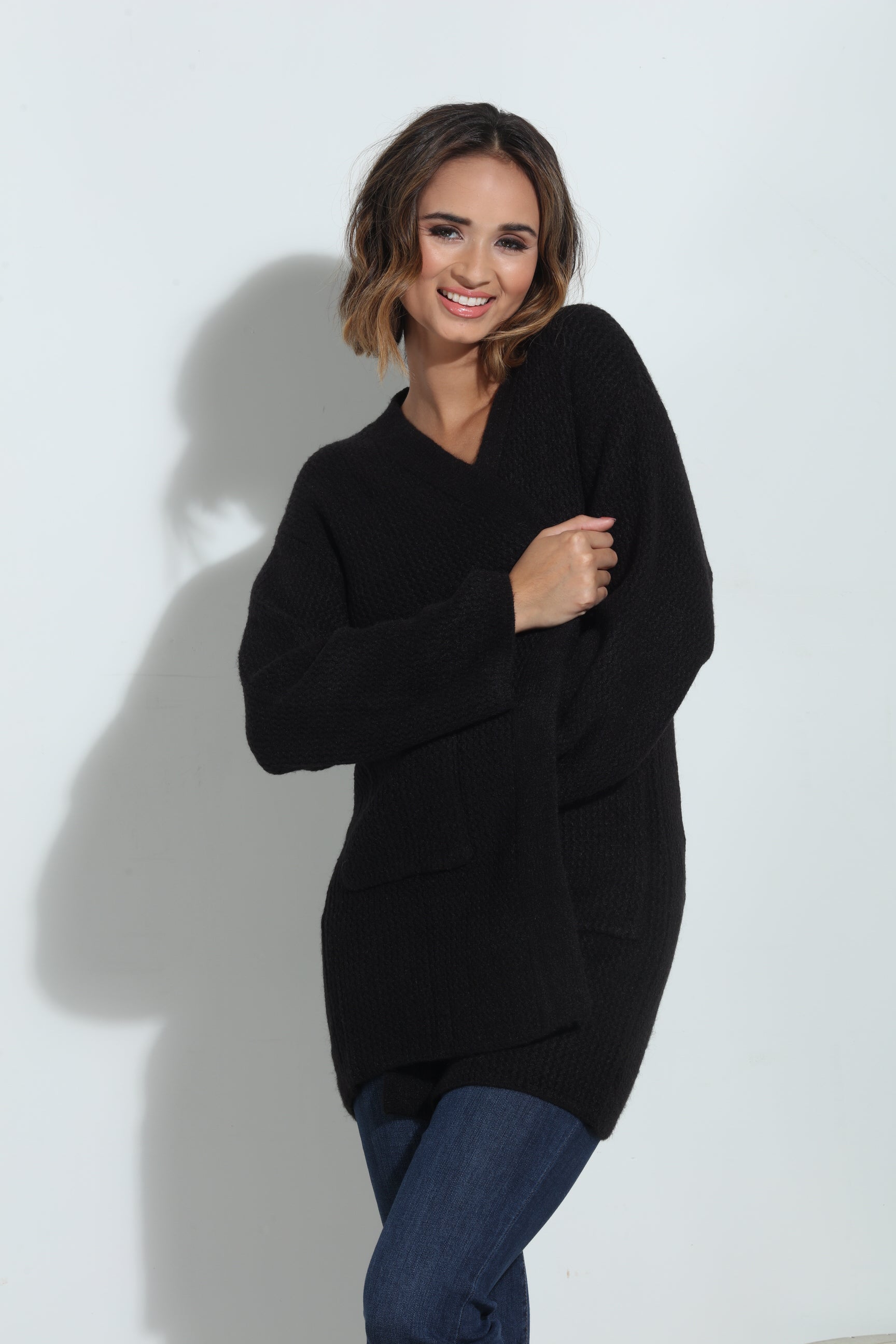 Elena Grandpa Cardigan- Black-BEST SELLER RESTOCKED