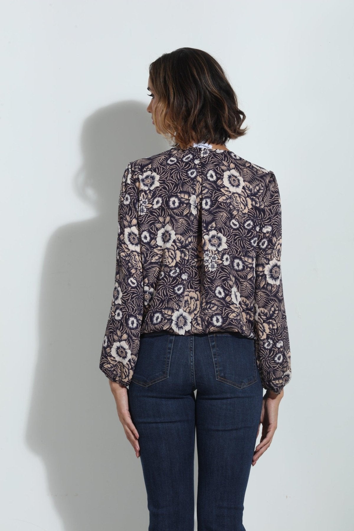Marto Surplice Pleated Top-FINAL SALE