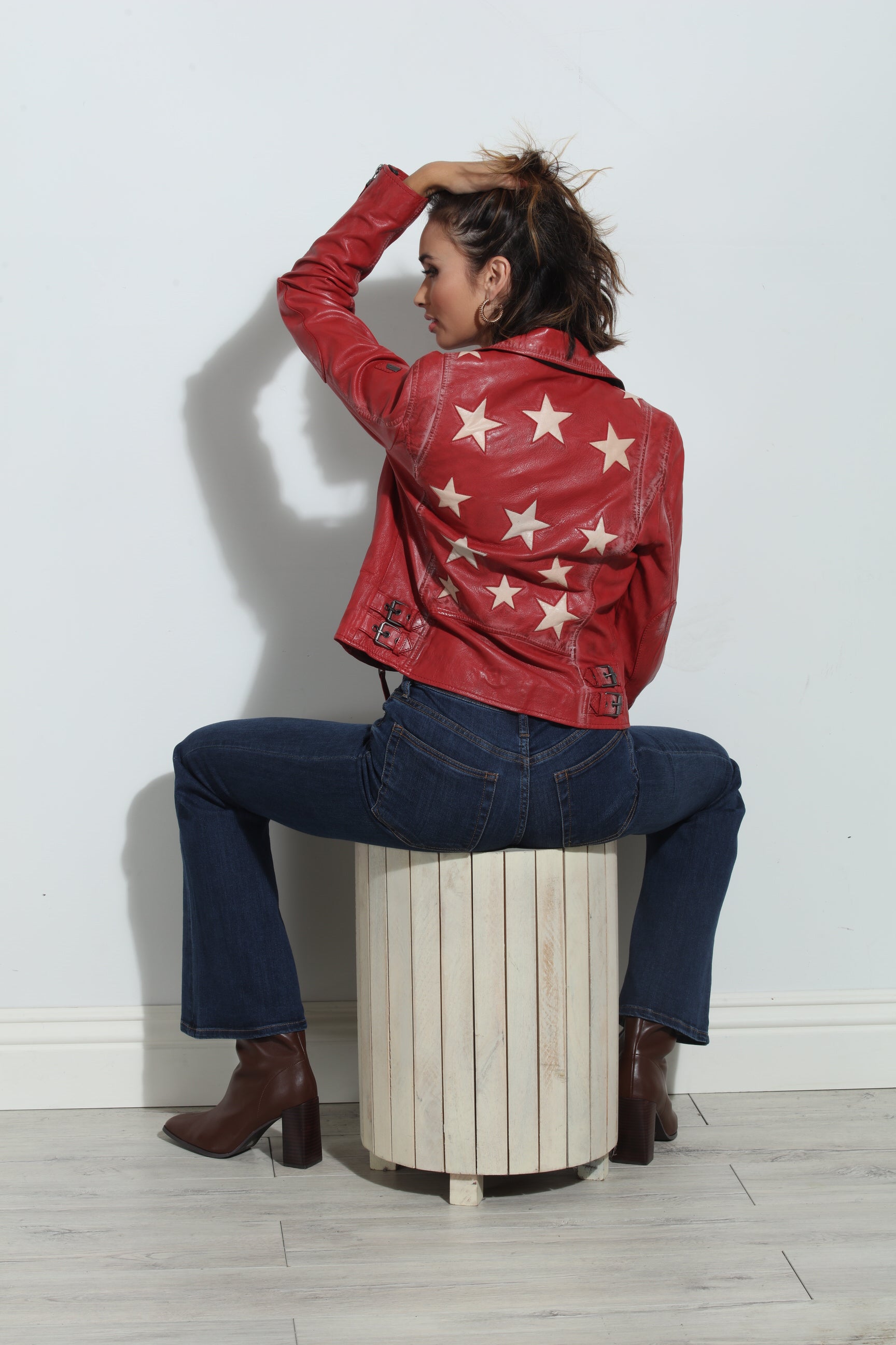 Mauritius Christy Star Leather Jacket-BEST SELLER