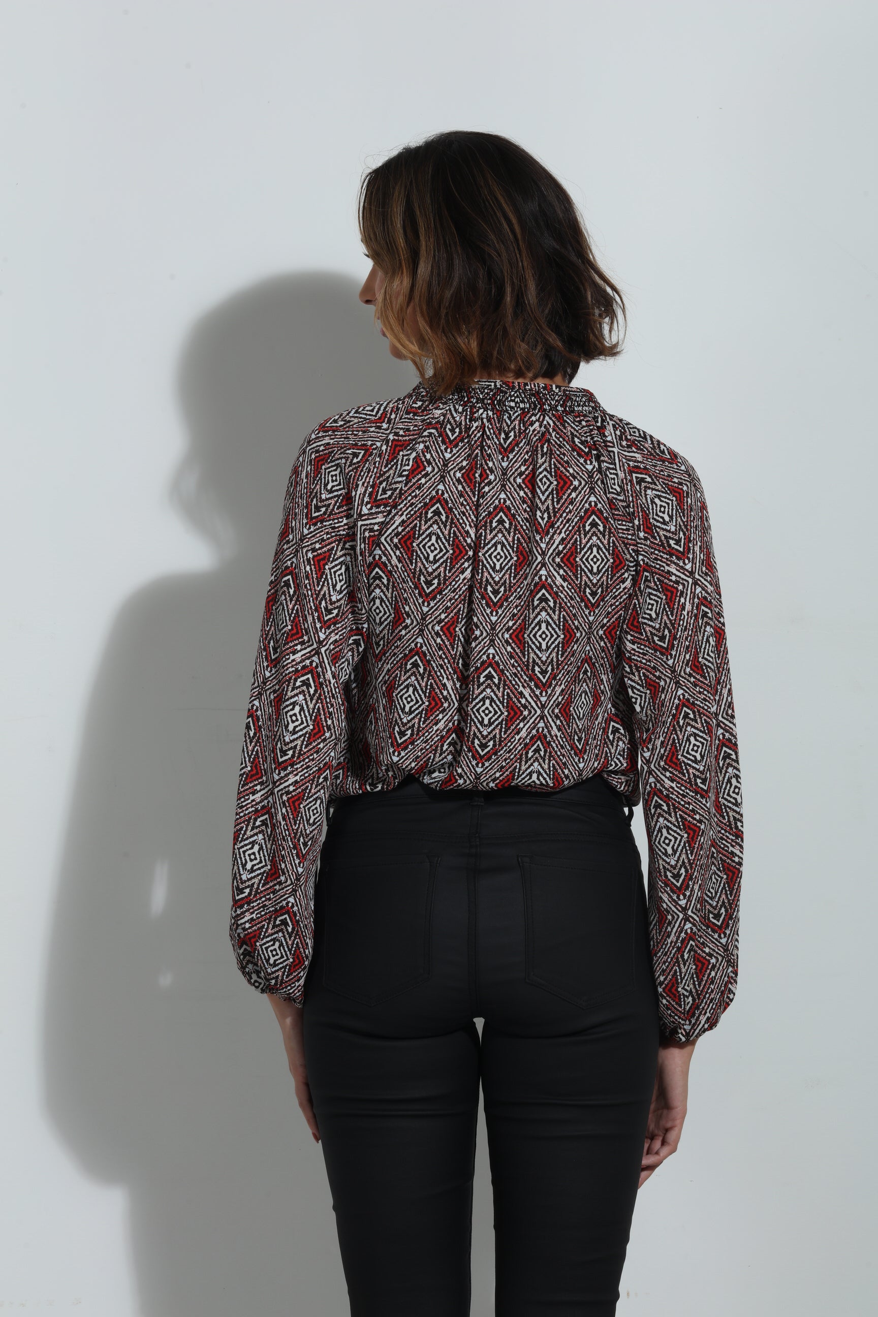 Shanae Smocked Neck Blouse