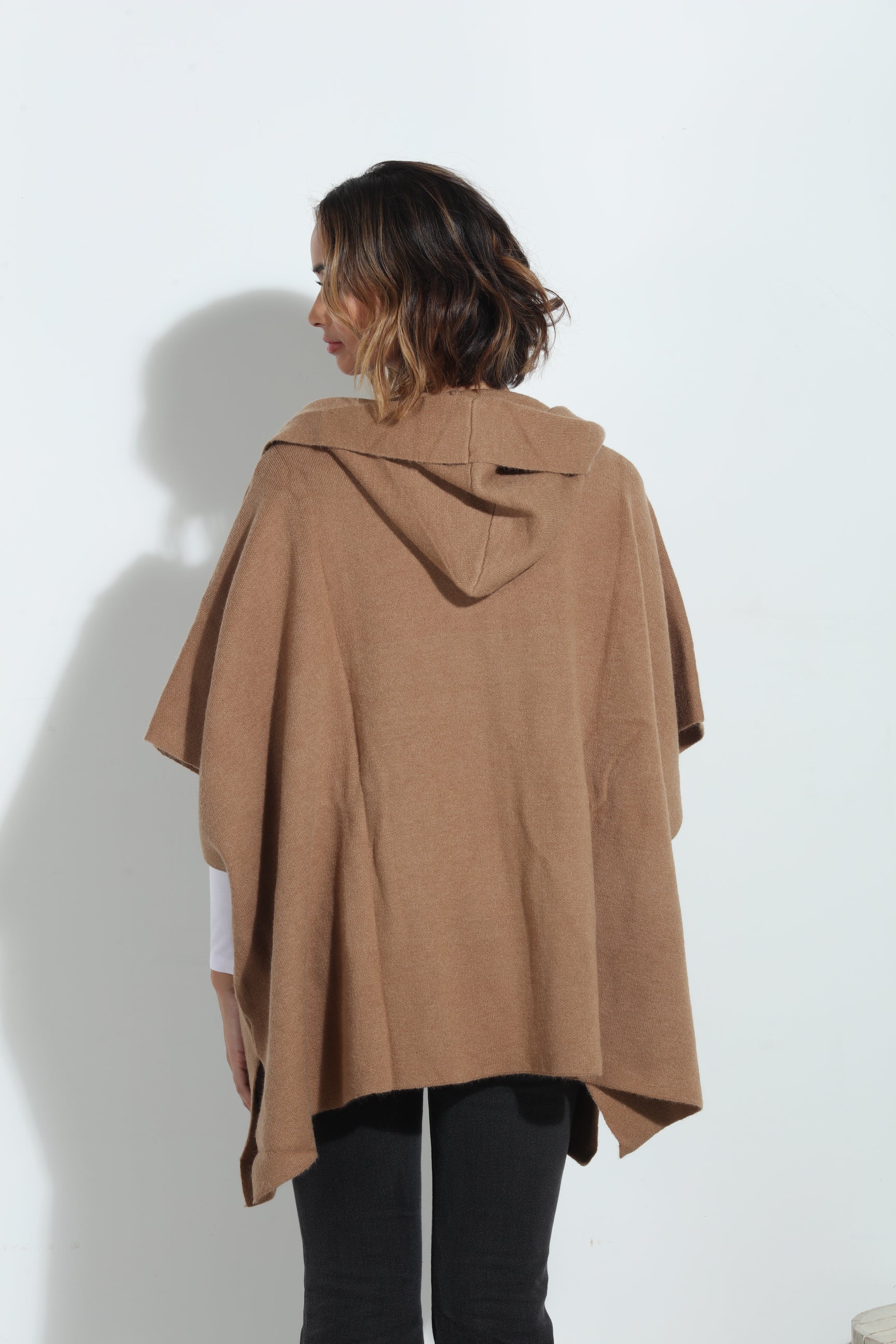 Camel Cozy Hooded Poncho-BEST SELLER-BEST SELLER